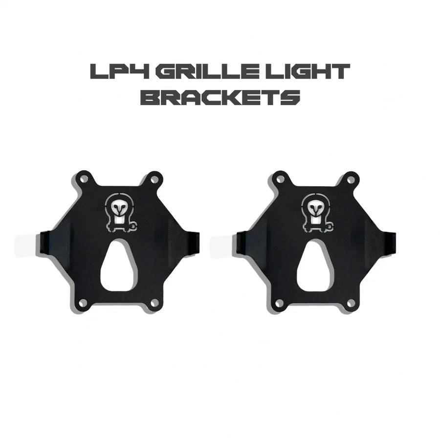 Owl LP4 Grille Light Mount Brackets Compatible with 2023-2024 Ineos Grenadier - Heavy Duty Off-Road LED Light Brackets for Adventure & Overlanding