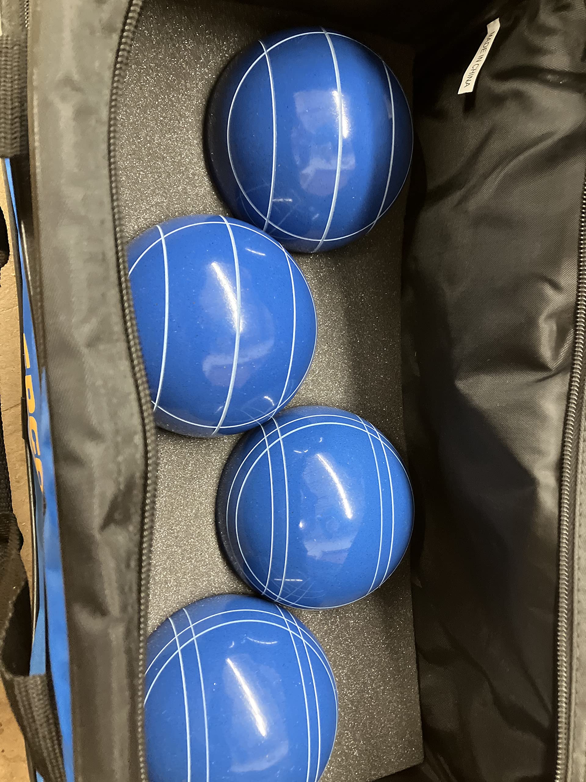DZP Series Bocce or Bowling Bag - Blue & Black - Holds Up to 4 Balls - Perfect for Outdoor Games, Picnics & Beach Parties