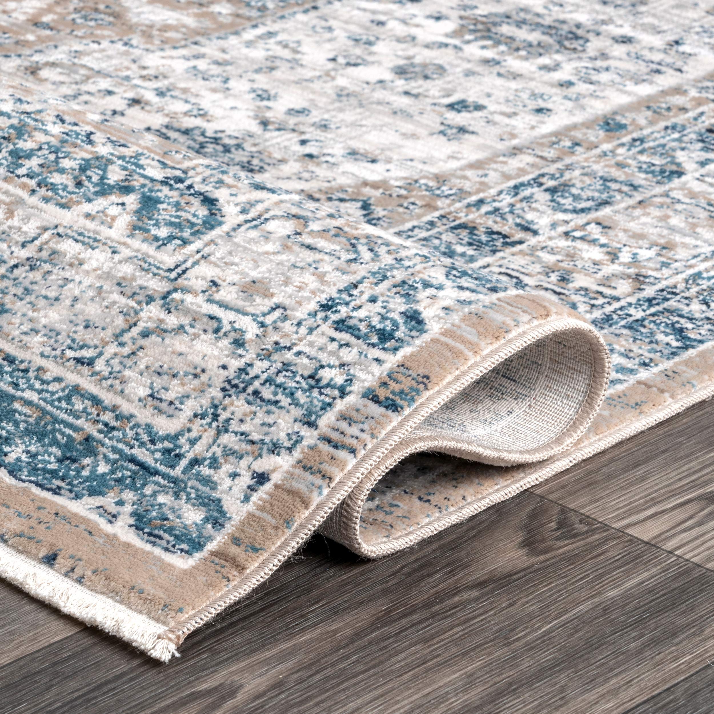 NuLOOM Kaia Oriental Style Iris Medallion Area Rug 5'3