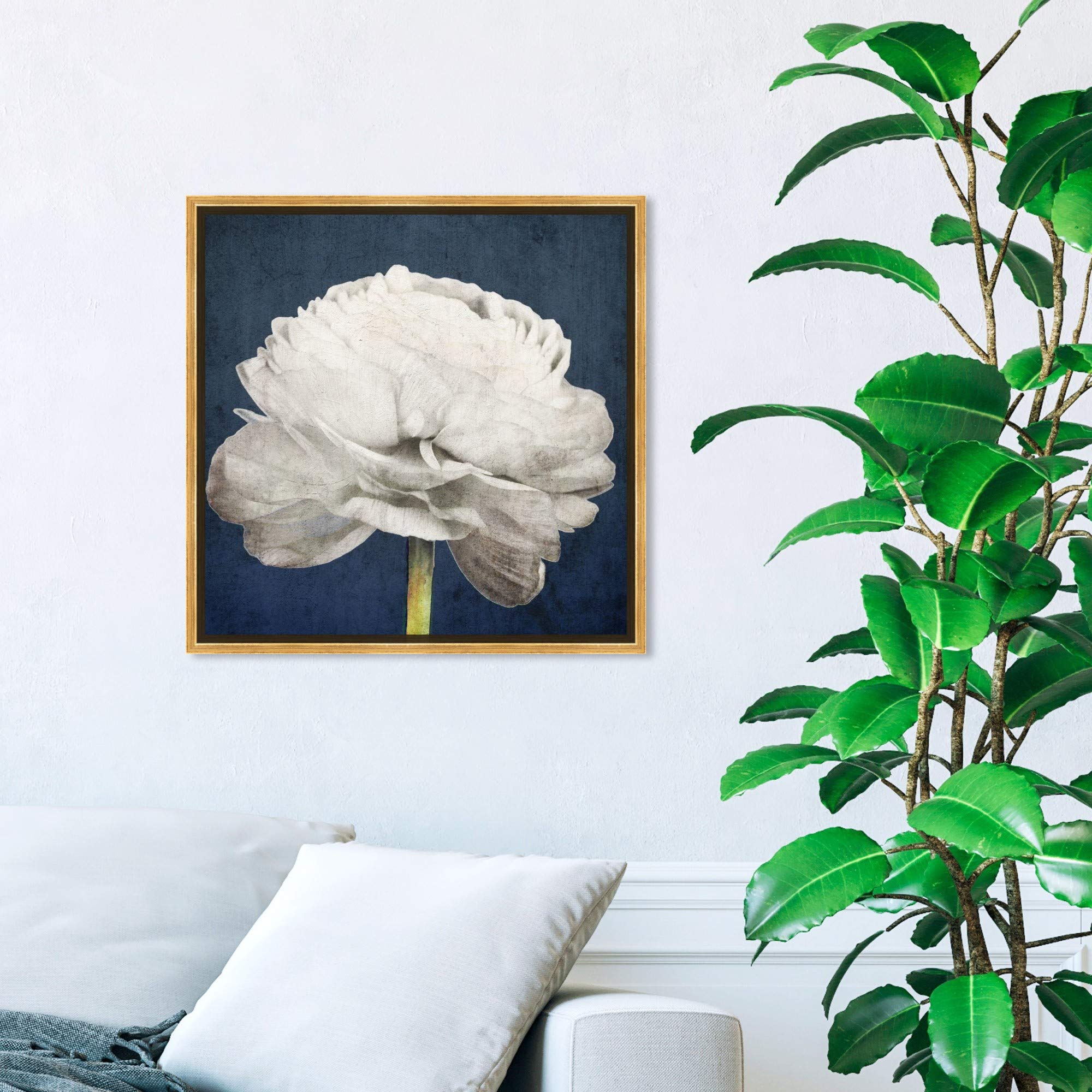 Floral and Botanical Framed Wall Art Canvas Prints - 'Pretty View' Nature Inspired Home Decor for Living Room, Bedroom & Office