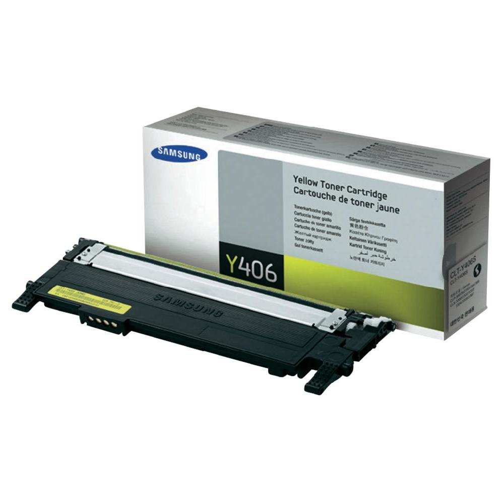 Original HP Samsung CLT-Y406S Yellow Toner Cartridge - High-Quality Replacement for Laser Printers | Perfect for Office, Home & Business Printing Needs