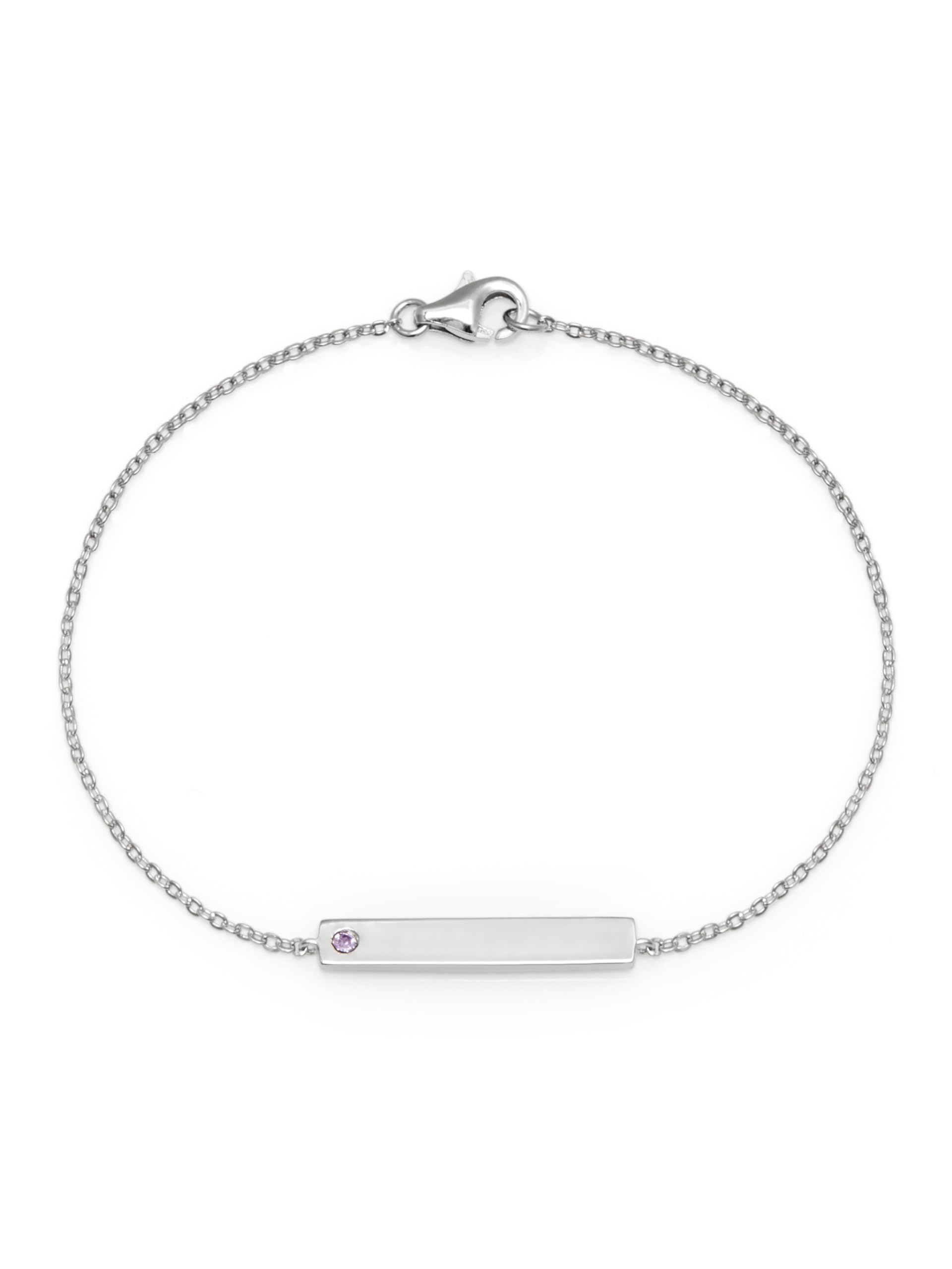 EVE'S ADDICTION Custom Birthstone Bar Bracelet for Women - Personalized Silver Birthstone Jewelry - Meaningful Gift for Mom, Wife, Daughter - Perfect for Mother's Day, Birthday & Anniversary Gifts