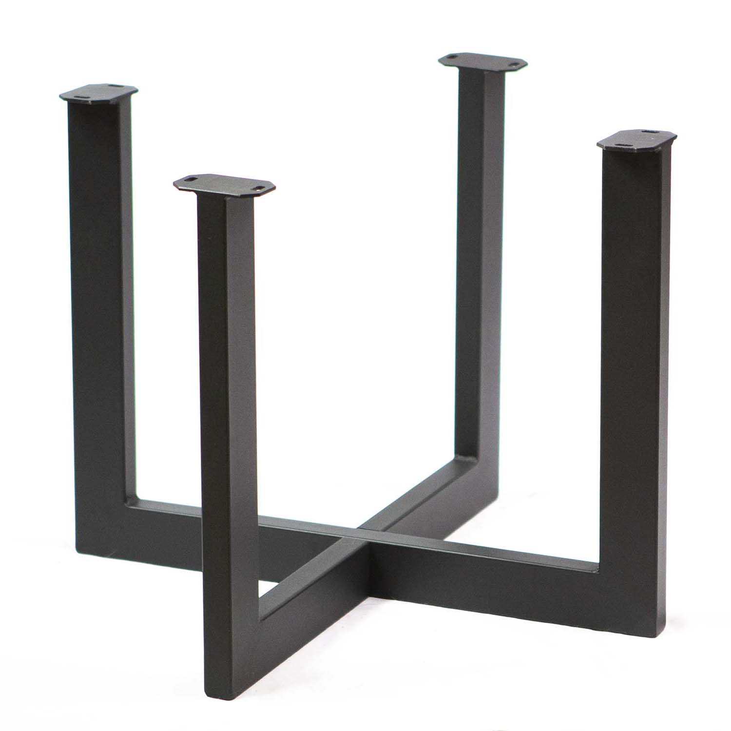 SS1420 Round Cross Coffee Table Base - Heavy Duty Metal Legs for Round or Square Table Tops (1 Set) - Perfect for Living Room, Office, or Restaurant Furniture