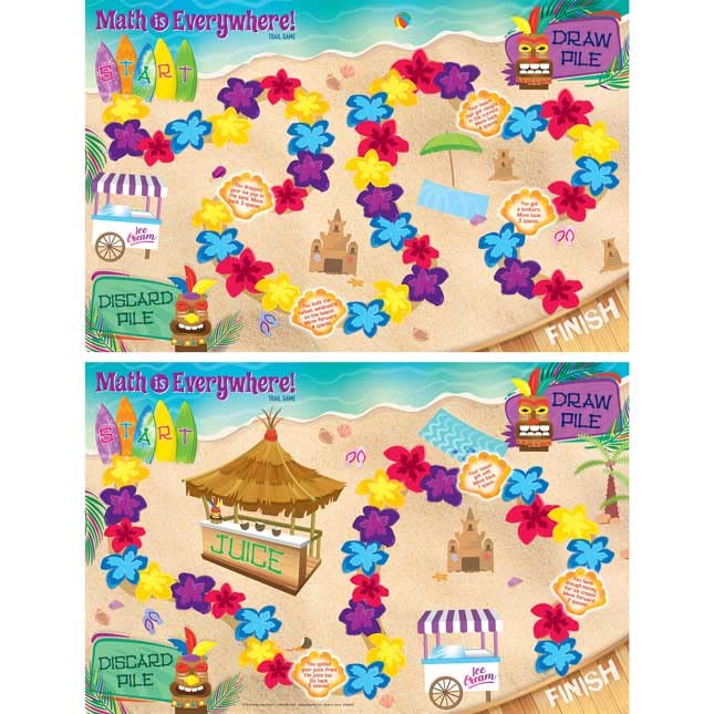 Really Good Stuff Math is Everywhere! Intermediate Trail Game - Educational Board Game for Kids | Perfect for Classroom Learning & Family Math Night Activities