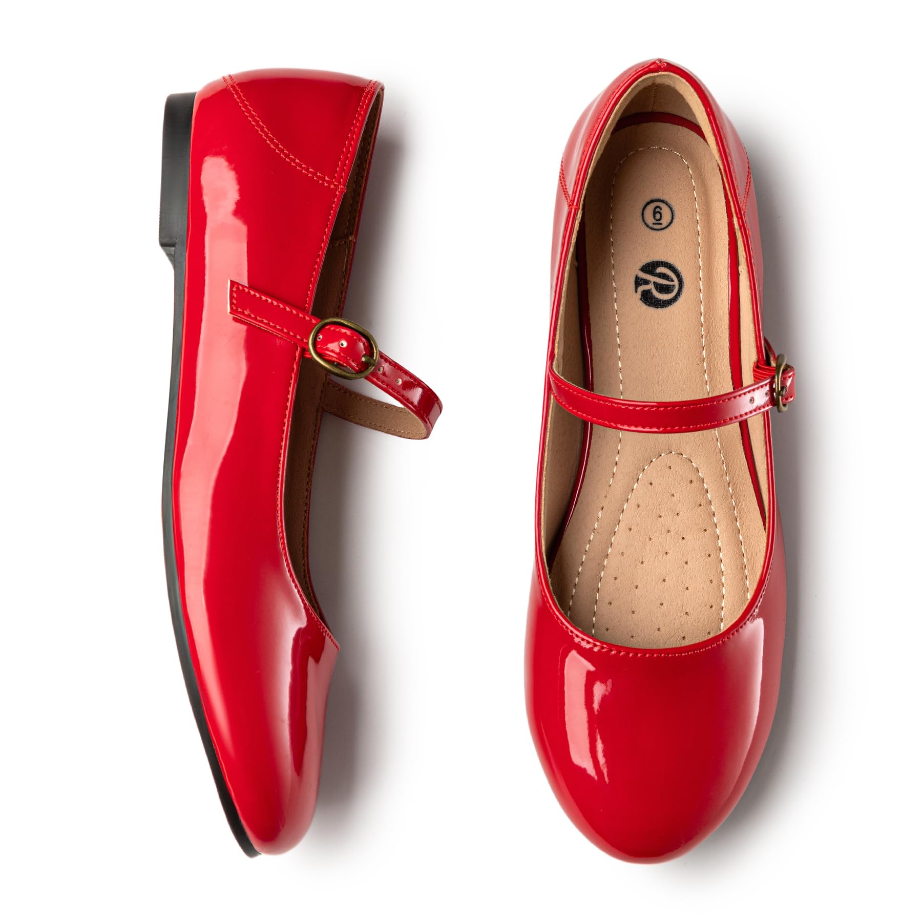 Rekayla Women's Mary Jane Flats - Comfortable Dressy Ballet Shoes with Round Toe & Slip-On Design | Perfect for Office, Wedding, Party & Casual Outfits