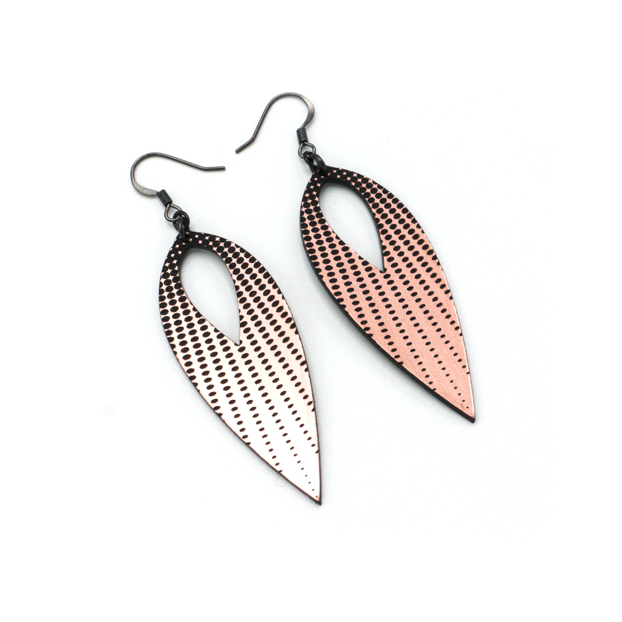 10 Pairs Nativas Acrylic Earrings - Rose Gold & Black Hoop Earrings for Women, Trendy Dangle Statement Jewelry for Party, Wedding, Daily Wear