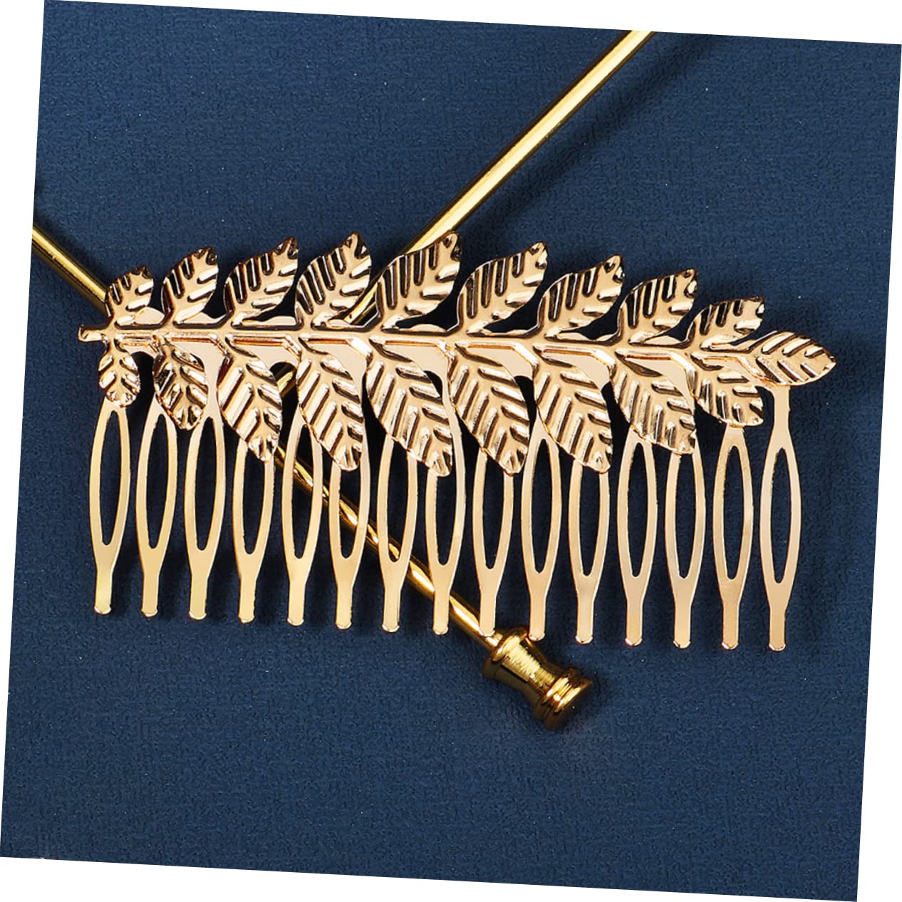 Minkissy 4pcs Wedding Hair Comb Set for Women - Elegant Leaf Design Bridal Hair Accessories, Styling Tools for Updos & Special Occasions (Silver Metal Hair Combs)