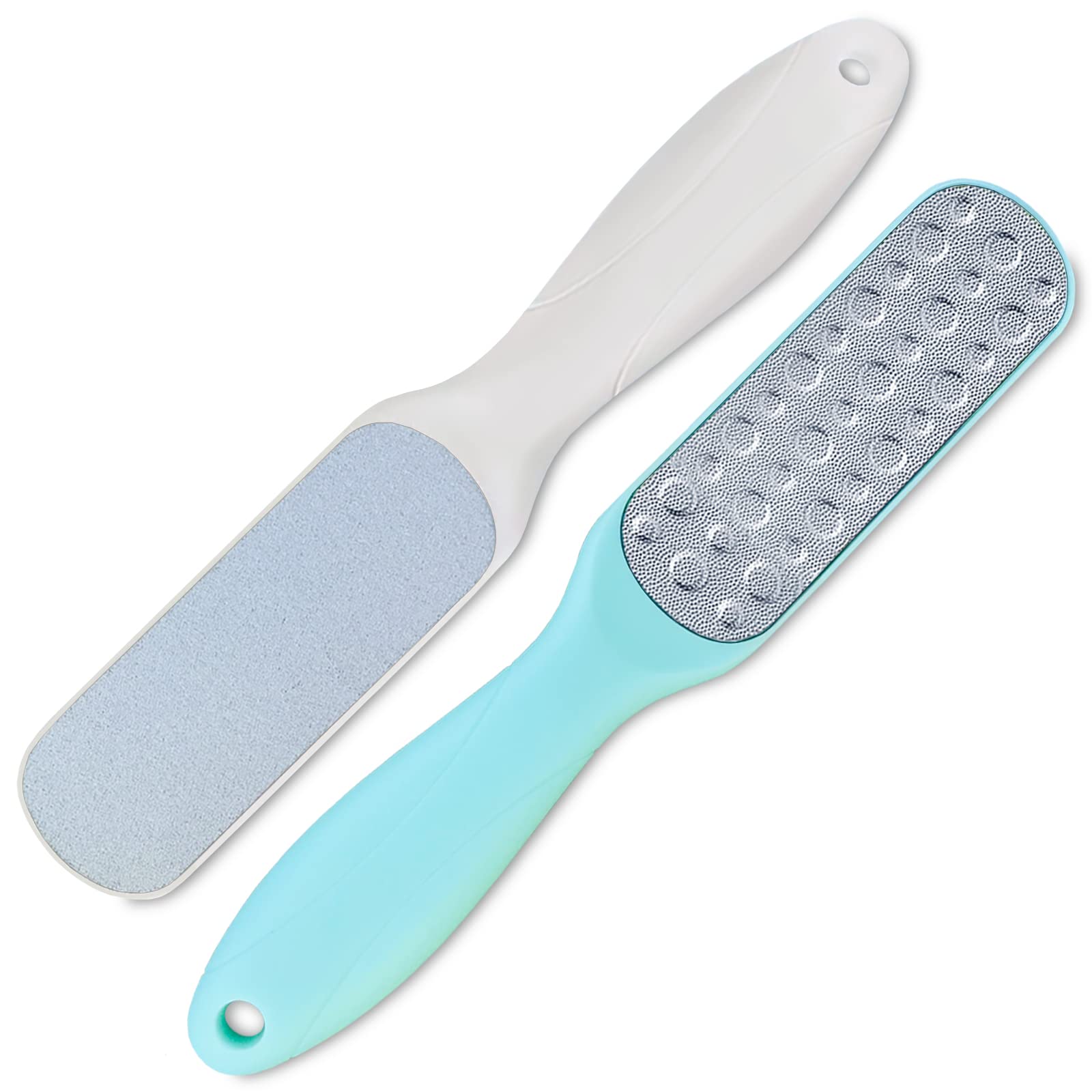 2 Pack Double Sided Callus Remover & Foot File - Multidirectional Heel Scraper for Cracked Skin & Hard Corns Removal - Pedicure Tool for Smooth Soft Feet (Perfect for Home Spa & Professional Salon Use)