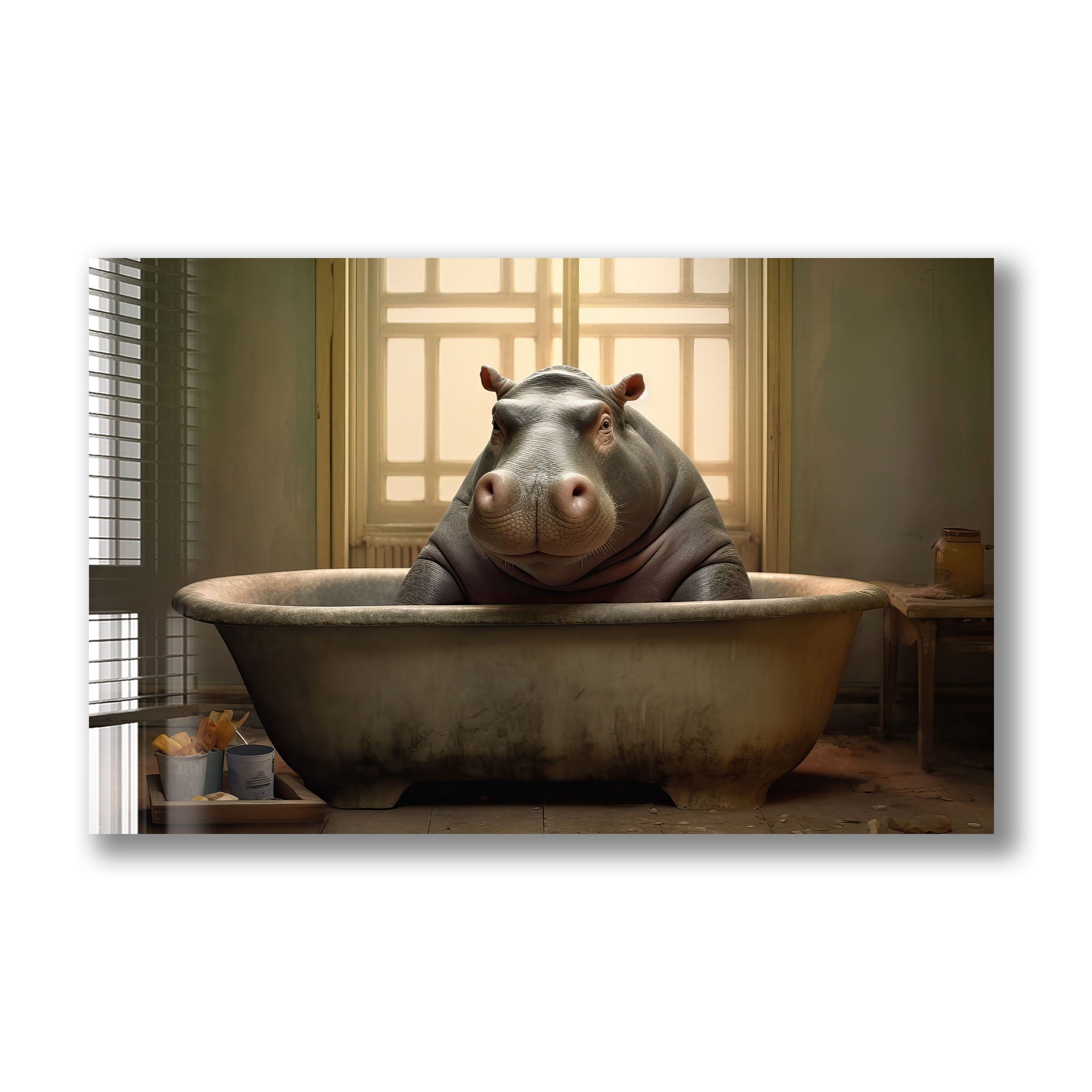 Bathtub Animal Hippo Toy - Cute Rubber Hippo Bath Toy for Kids - Perfect for Bathtime Fun & Water Play