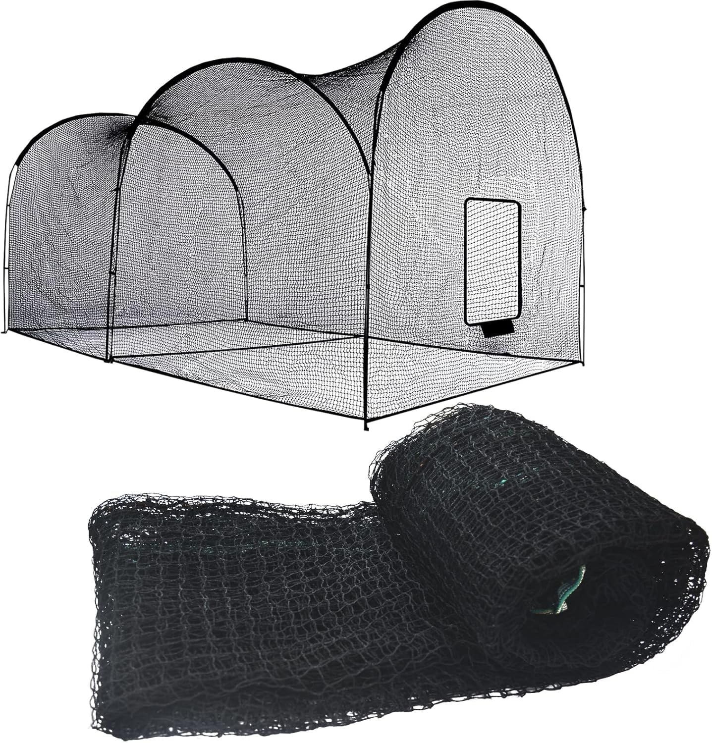 22x12x10FT Portable Baseball & Softball Batting Cage Net with Frame - Heavy Duty Hitting & Pitching Practice for Home, Backyard, Indoor & Outdoor Use - Perfect for Training, Games & Recreational Play