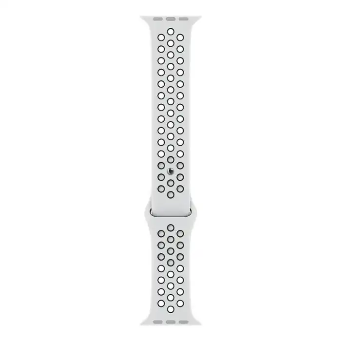 Nike 41mm Sports Strap - Platinum/Black - Adjustable & Durable for Running, Gym & Fitness Activities