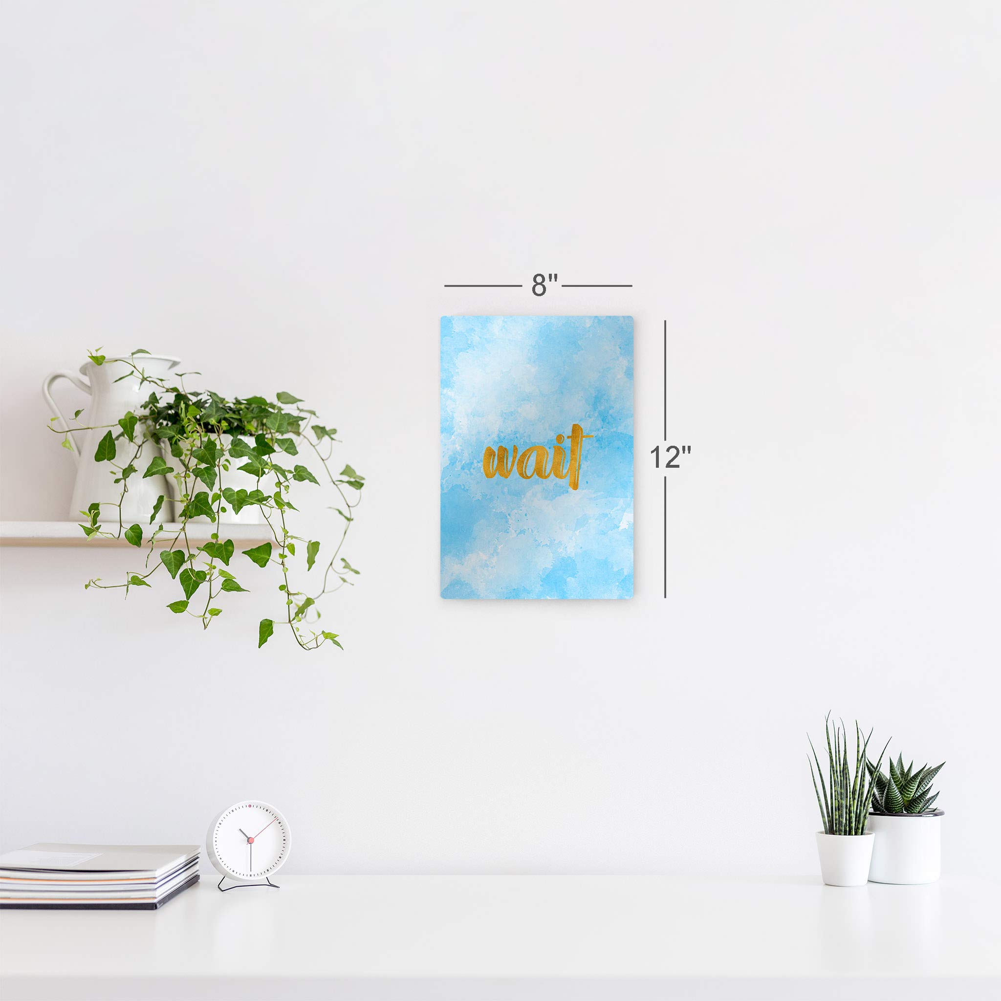 Smile Art Design Metal Wall Art - Bible Verse Scripture Print, Christian Religious Inspirational Gift, Ready to Hang 36x24 - Perfect for Home Decor, Church, Office & Prayer Room (Made in USA)