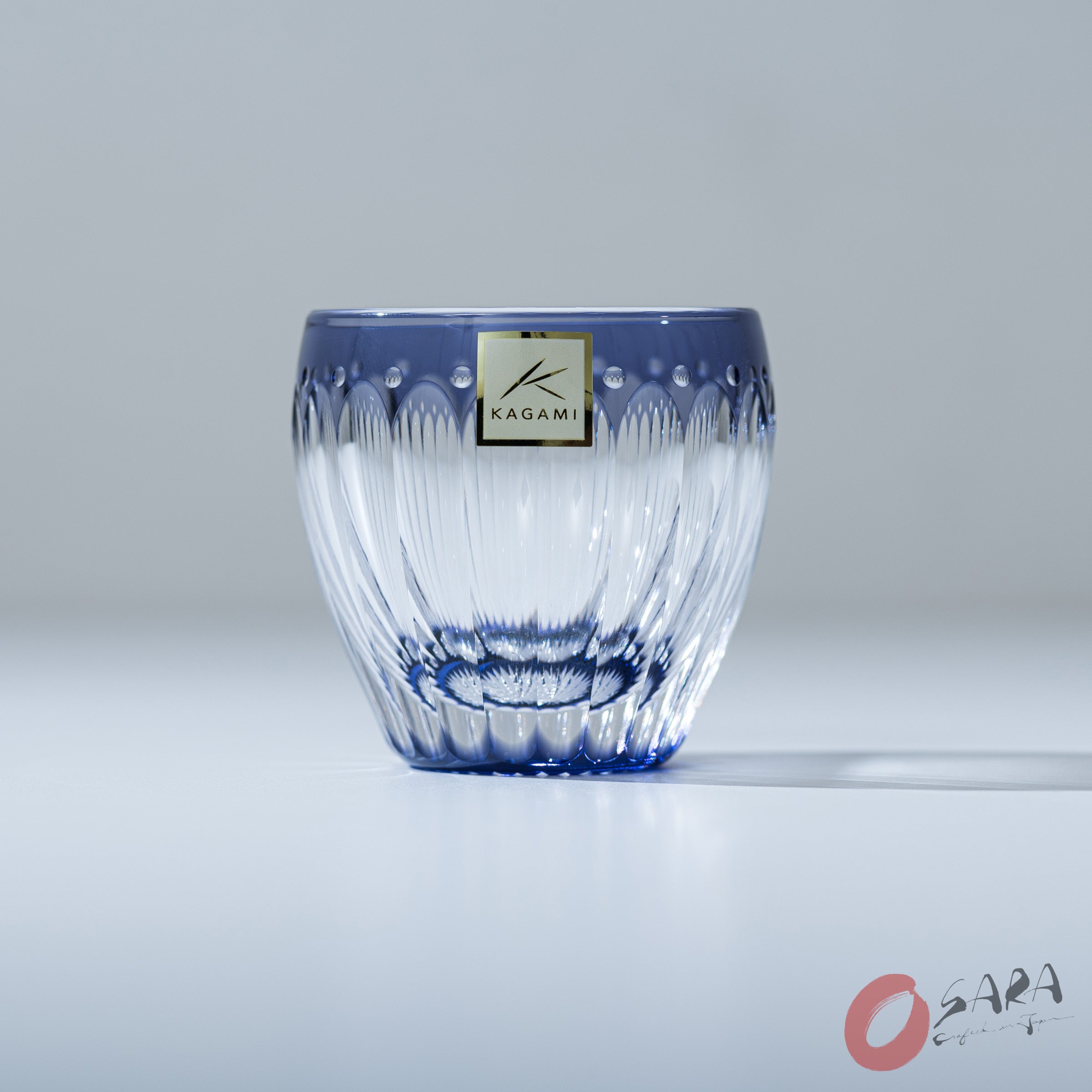Premium KAGAMI Crystal Sake Glass Set - Elegant Chrysanthemum Design - Japanese Style Drinking Cups for Sake, Wine & Cocktails - Perfect for Gifts, Dinner Parties & Home Bar Decor