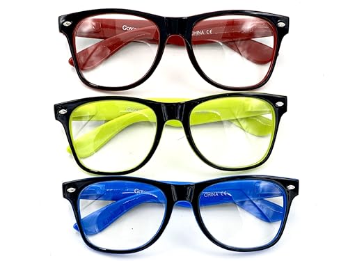 Black + Red + Yellow Frame 3 Pairs