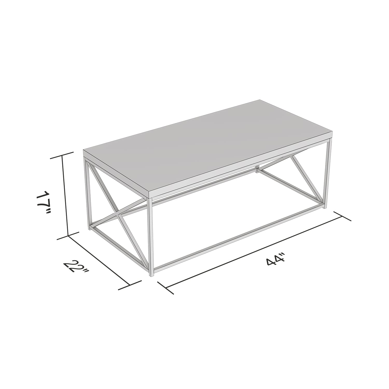 Safdie & Co. Modern Marble Coffee Table - Luxury Living Room Centerpiece for Home Decor & Entertaining