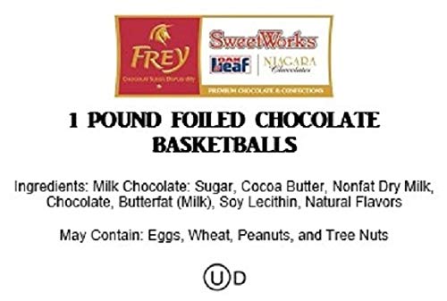 **Solid Milk Chocolate Basketballs - 1 LB (83 Pieces) - Perfect for Sports-Themed Parties, Gifts & Dessert Buffets**