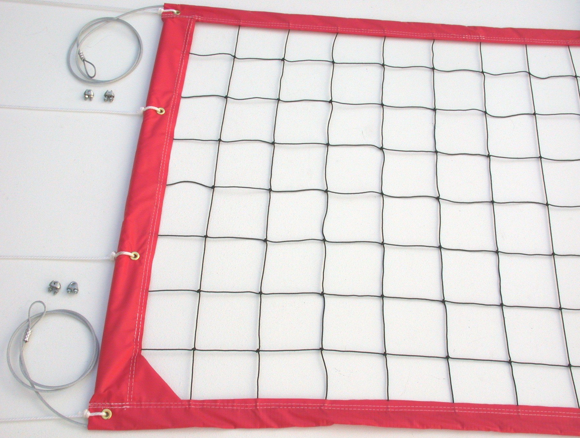 Premium Volleyball Net with Steel Cable - Heavy Duty Home Court Volleyball Net for Indoor/Outdoor Use - CNC Machined for Durability - Perfect for Backyard, Beach, and Gym Volleyball Games