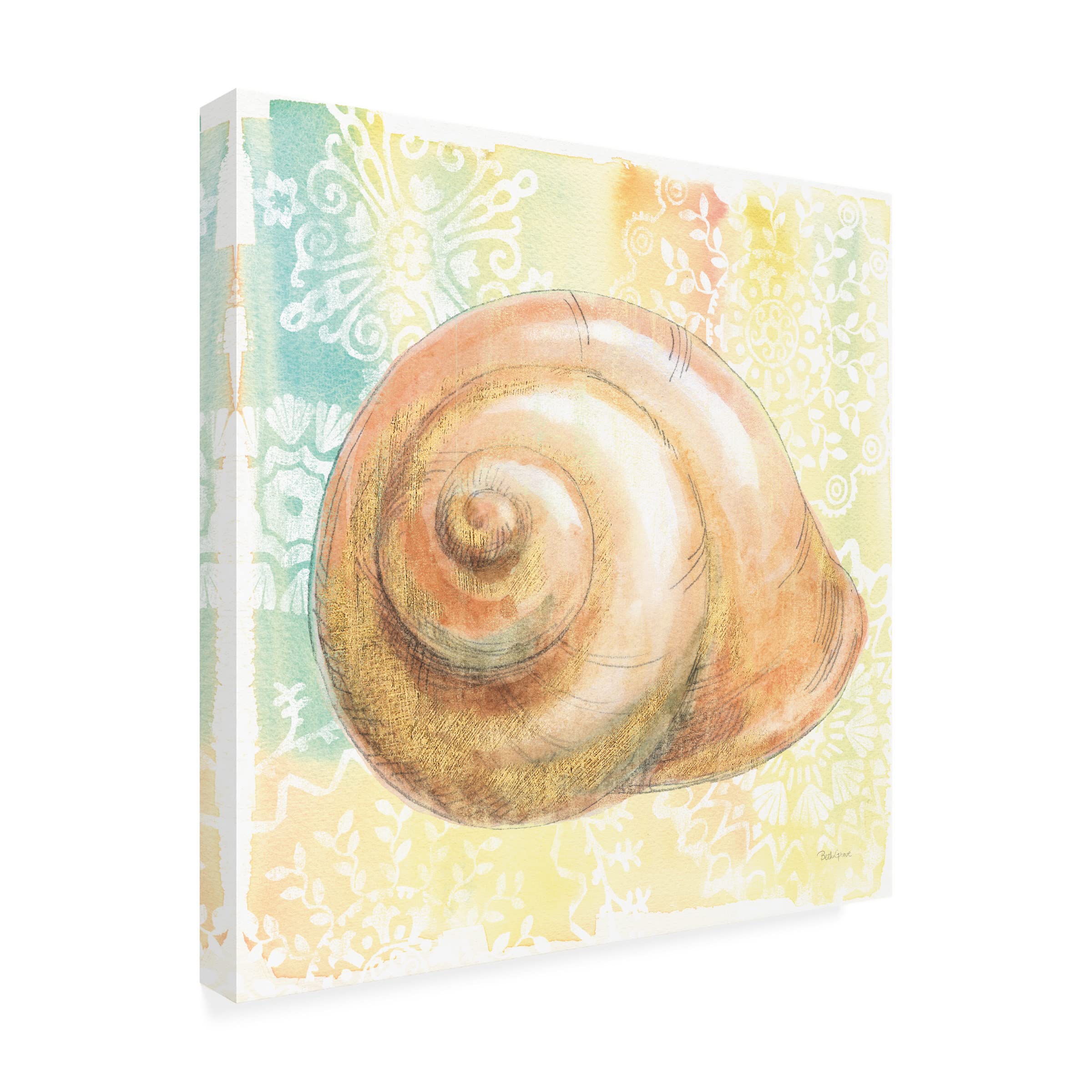 Beth Grove 'Golden Treasures I' Canvas Wall Art Print - Modern Home Decor for Living Room, Bedroom & Office | Trademark Fine Art Collection