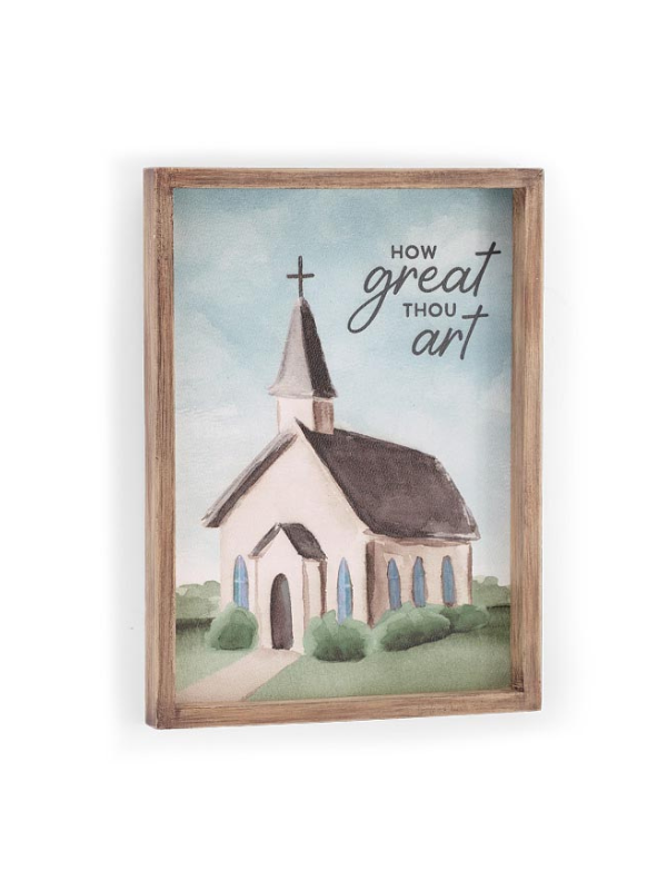 How Great Thou Art Church Wall Hanger - Religious Home Decor for Christian Faith - Perfect for Church, Home Prayer Room & Gift Giving