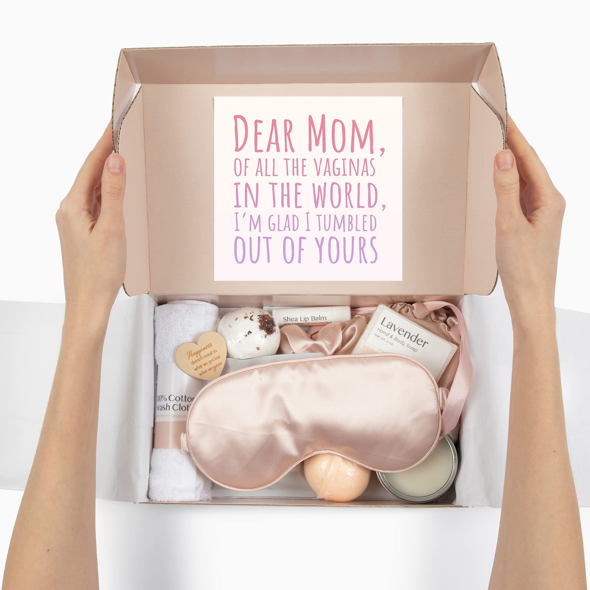 Luxury Spa Gift Box for Women - Relaxing Self-Care Set with Bath Salts, Bath Bombs, Handmade Soap & Satin Sleep Mask | Perfect Birthday, Mother's Day Gift & Home Spa Treatment