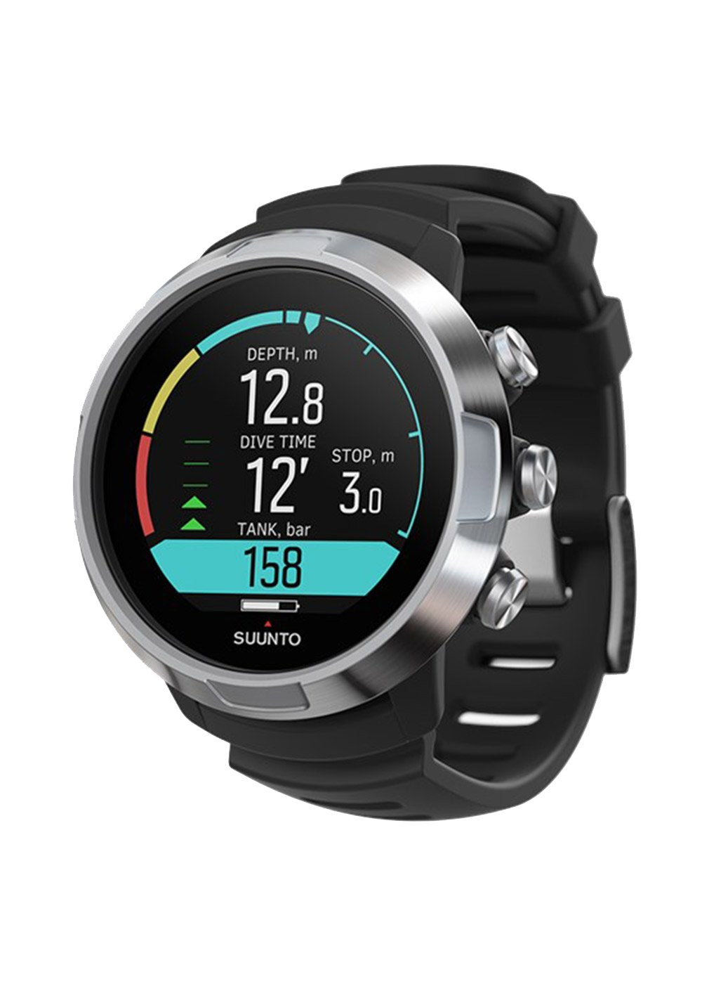 Suunto D5 Dive Computer - Black/Silver with USB Charging Cable - Perfect for Scuba Diving, Snorkeling & Water Sports