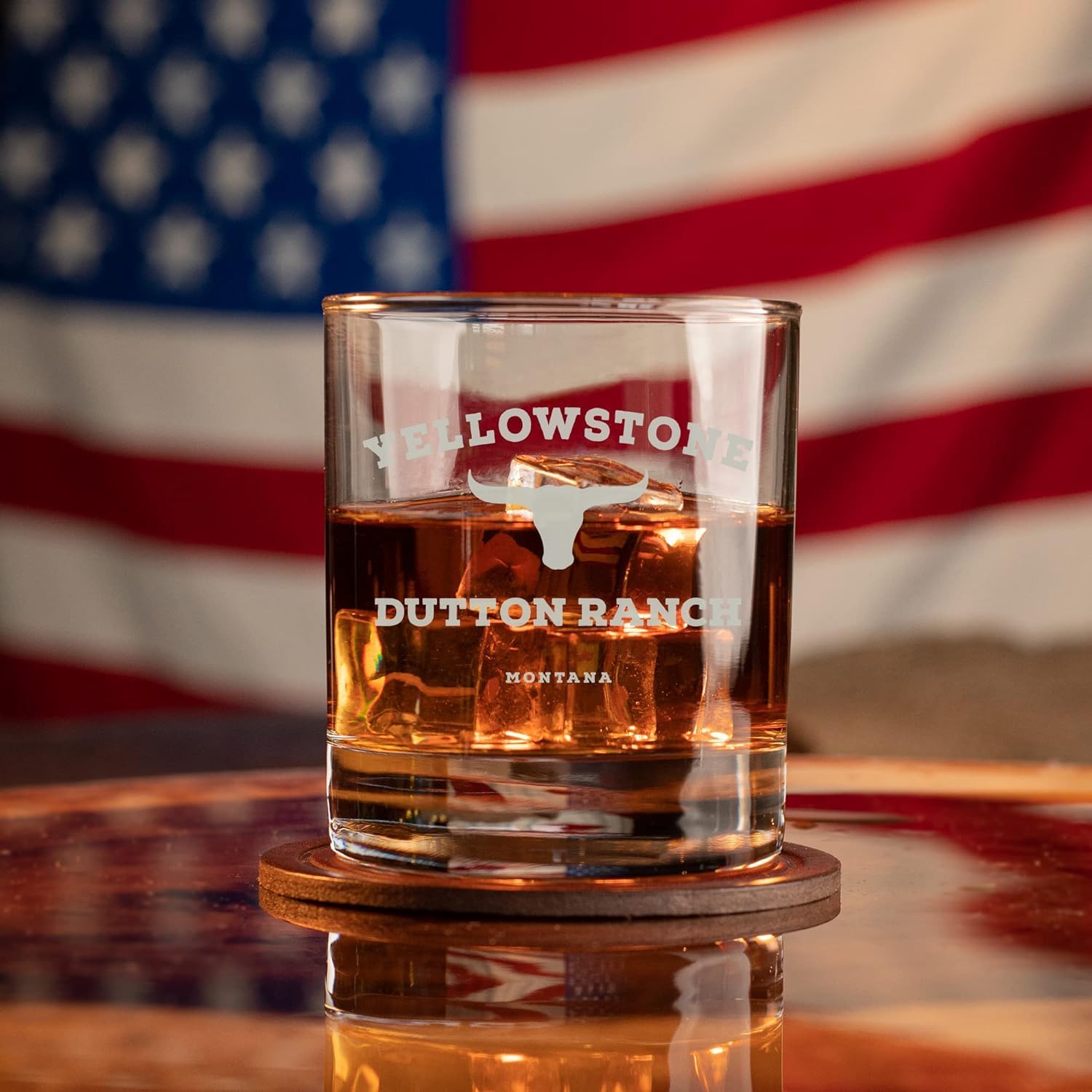 Yellowstone Dutton Ranch 5-Piece Whiskey Decanter Set with Glasses - Premium Gift Box Included | Perfect for Bourbon Lovers, Whiskey Tasting & Home Bar Decor