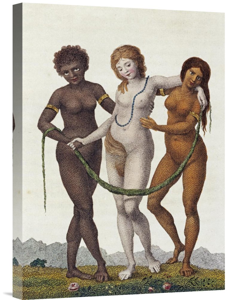 William Blake 'Europe Supported by Africa and America' Gallery Wrap Giclee Canvas Wall Art Print - Premium Home & Office Decor - Perfect for Living Rooms, Bedrooms & Offices