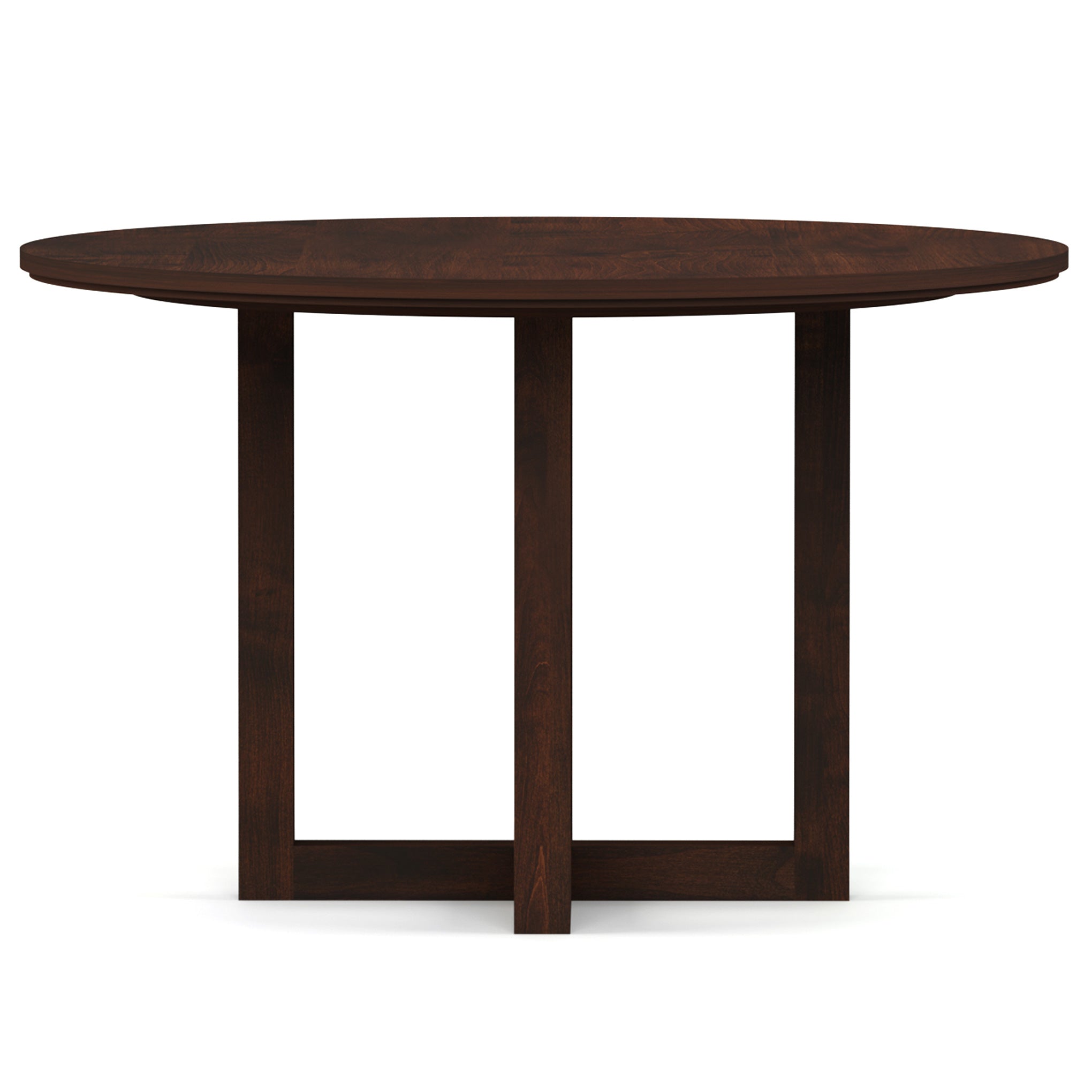 48 Inch Round Dining Table - Solid Wood Modern Kitchen Table for 6-8 People, Perfect for Family Gatherings & Dinner Parties