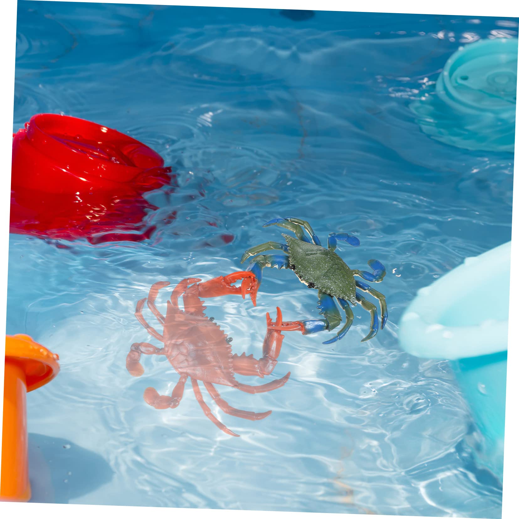 FAVOMOTO 20 Pcs Kids Ocean Animal Toys - Realistic Crab Figurines for Children, Durable PVC Aquatic Crab Toys for Beach, Pool, Sandbox & Bathtub Play