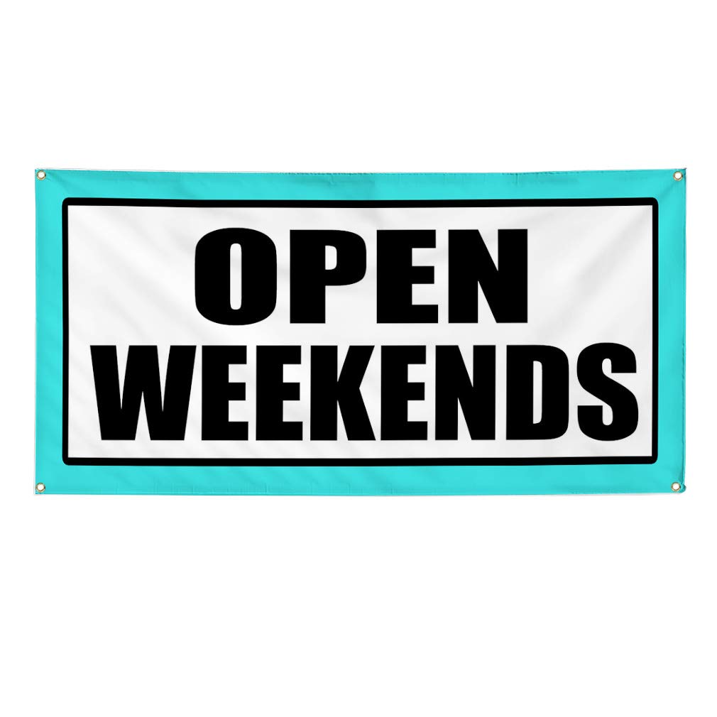 Durable 48x96 Inches Vinyl Banner with 8 Grommets - Weatherproof Outdoor Business Sign for Weekend Promotions, Yard Sales & Industrial Use - Multiple Sizes Available