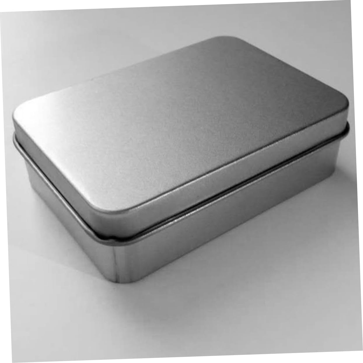 CIYODO Rectangle Tinplate Jewelry Box - Durable Storage Case for Cards, Jewelry & Small Items | Airtight Lid | Perfect for Travel, Gift Wrapping & Home Organization