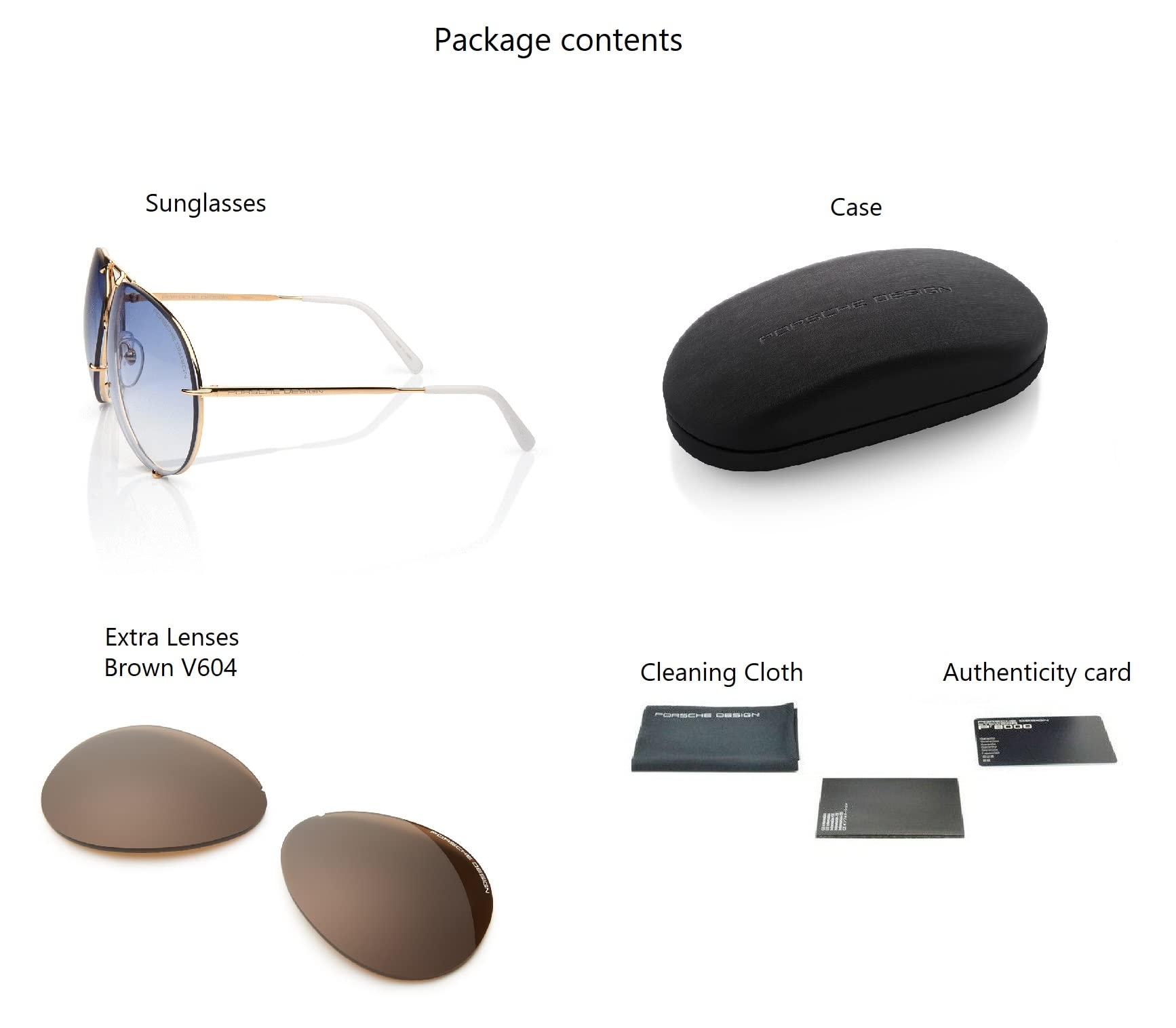 Porsche Design P8478 Aviator Sunglasses for Men & Women - UV Protection Polarized Lenses - Luxury Fashion Shades for Driving, Travel & Outdoor Activities