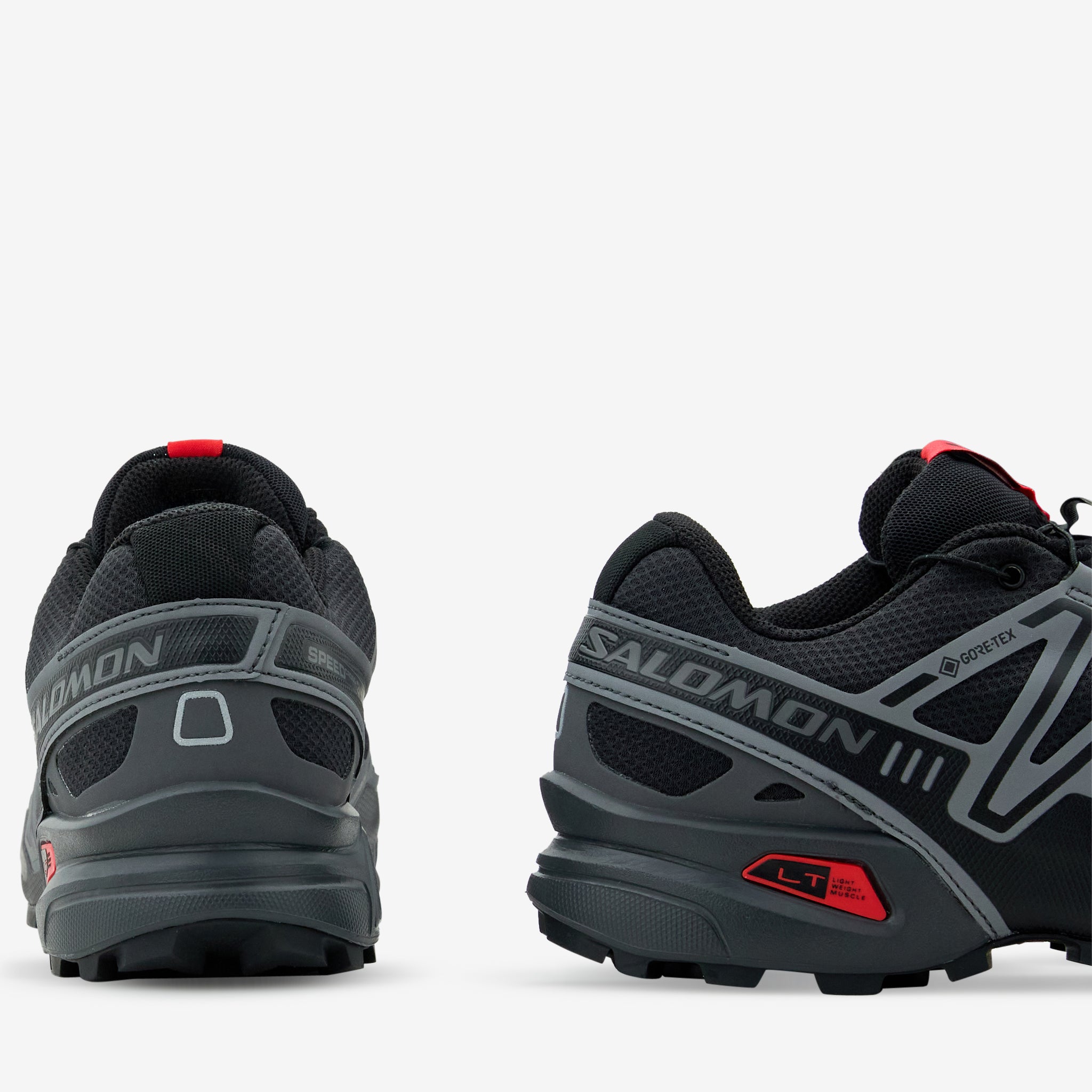 Salomon Speedcross 3 GTX Trail Running Shoes - Black/Asphalt/Flame Scarlet - Waterproof Hiking & Outdoor Adventure Footwear for Men & Women