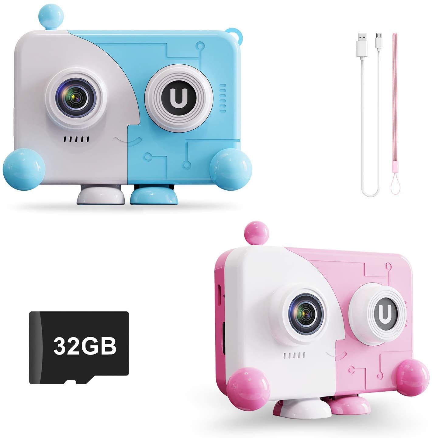 Best Kids Digital Camera Toys - 2 Pack Set for Boys & Girls - HD Video & Photo Capture - Perfect for Birthday Gifts, Travel, and Learning Photography