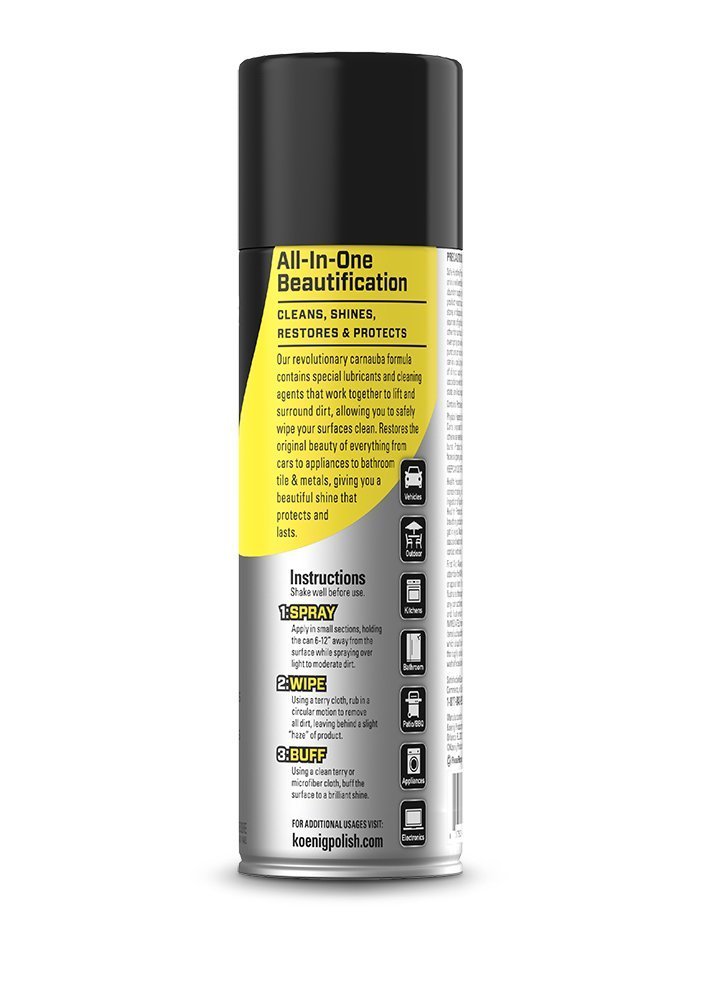 Koenig Spray Polish - All-Purpose Cleaner & Polish for Home & Auto | Eco-Friendly Green-Based Polish Spray | Multi-Surface Household & Car Polish | Perfect for Kitchen, Bathroom, Furniture & Vehicle Detailing