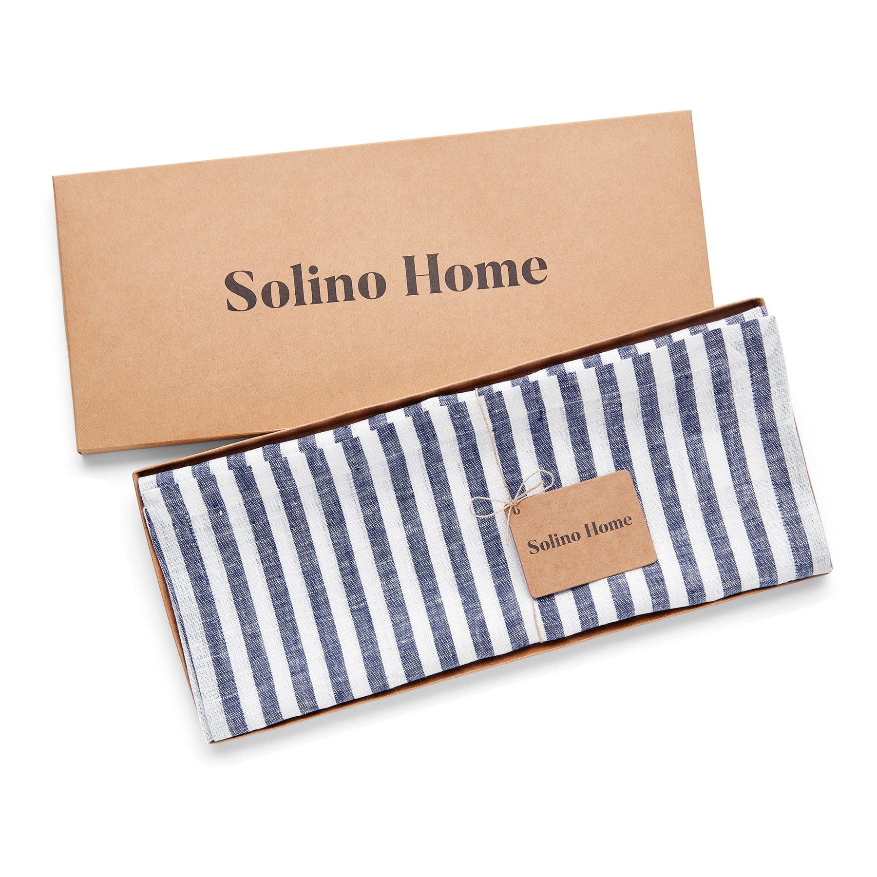 Amalfi Stripe Table Runner - Elegant Cotton Table Decor for Dining Room, Kitchen & Wedding - Perfect for Holiday Dinner Parties & Home Decor