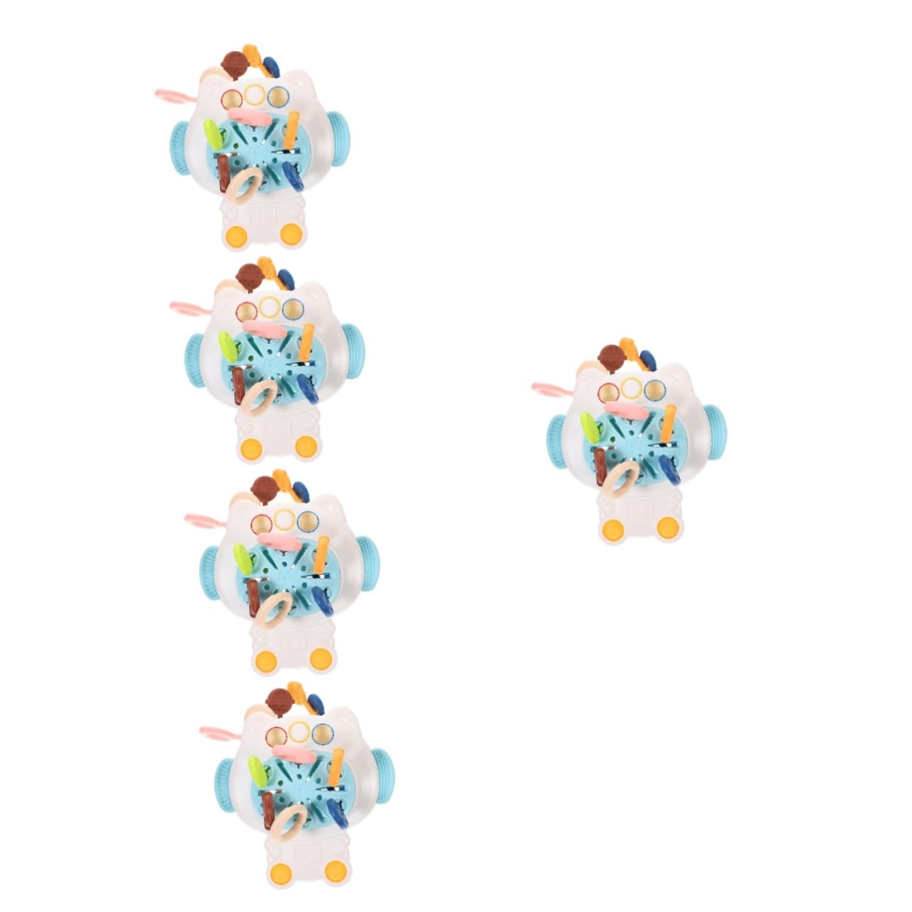 VICASKY 5-Pack Sensory Teething Toys for Babies - BPA-Free Plastic Chew Toys, Bath & STEM Learning Toys for Toddlers - Perfect for Teething Relief, Bathtime Fun & Early Childhood Development