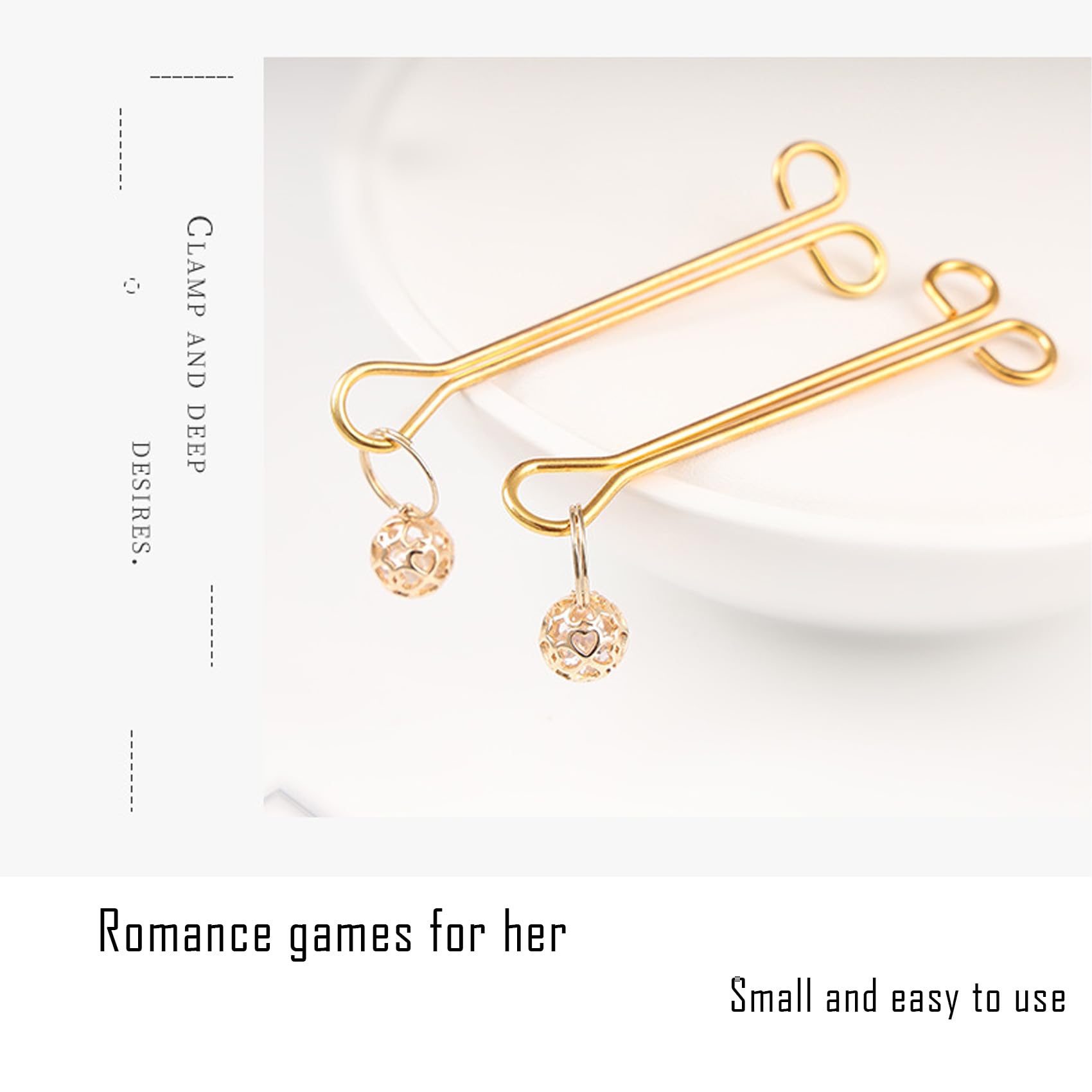 Adjustable Non-Piercing Metal Nipple Clamps & Clit Clamp - BDSM Sex Toys for Couples, Sensual Play, Fetish Games - Perfect for Spicing Up Intimate Moments & Adult Entertainment
