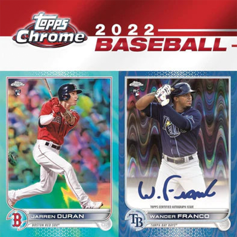 2022 Topps Chrome Baseball Jumbo Hobby Box - 24 Packs with Autograph & Rookie Cards - Perfect for Collectors & Fantasy Baseball Fans