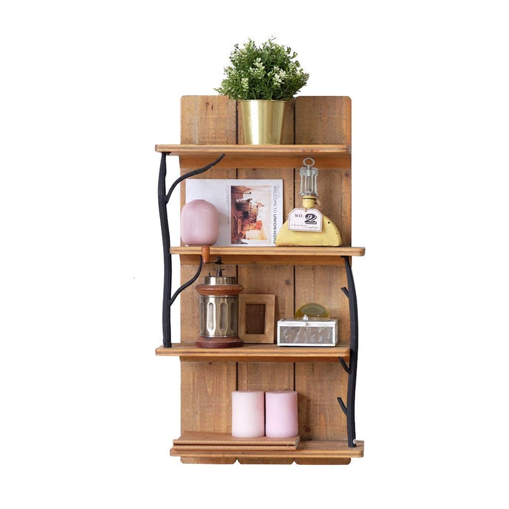 **Industrial Floating Shelves - Rustic Wood & Iron Wall Shelves for Kitchen, Living Room, Bathroom | Wall Decor, Book Storage, Plant Stand, Hanging Rack | Vintage Loft Style Home Organization**