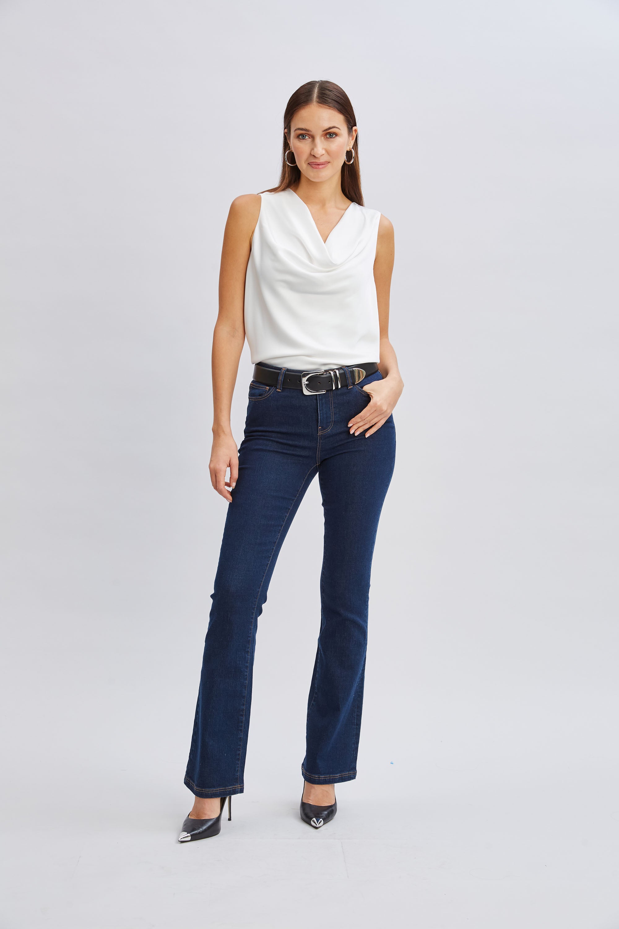 Silk Satin Cowl Neck Blouse for Women - Elegant Long Sleeve Tops for Work & Evening Wear | Perfect for Office, Date Night & Special Occasions
