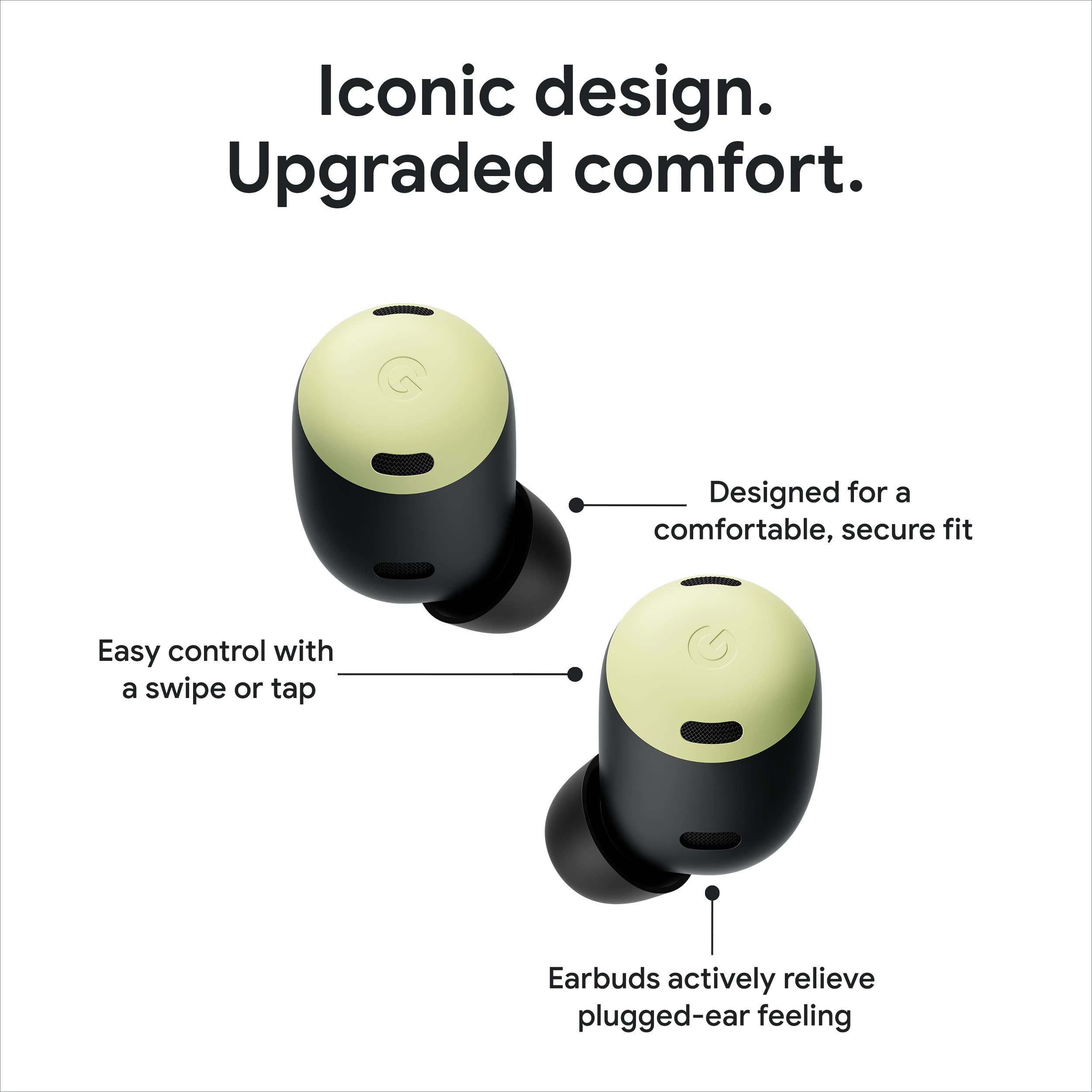 Google Pixel Buds Pro Wireless Earbuds with Active Noise Cancellation - Refurbished Charcoal Black | Perfect for Workouts, Commuting & Travel