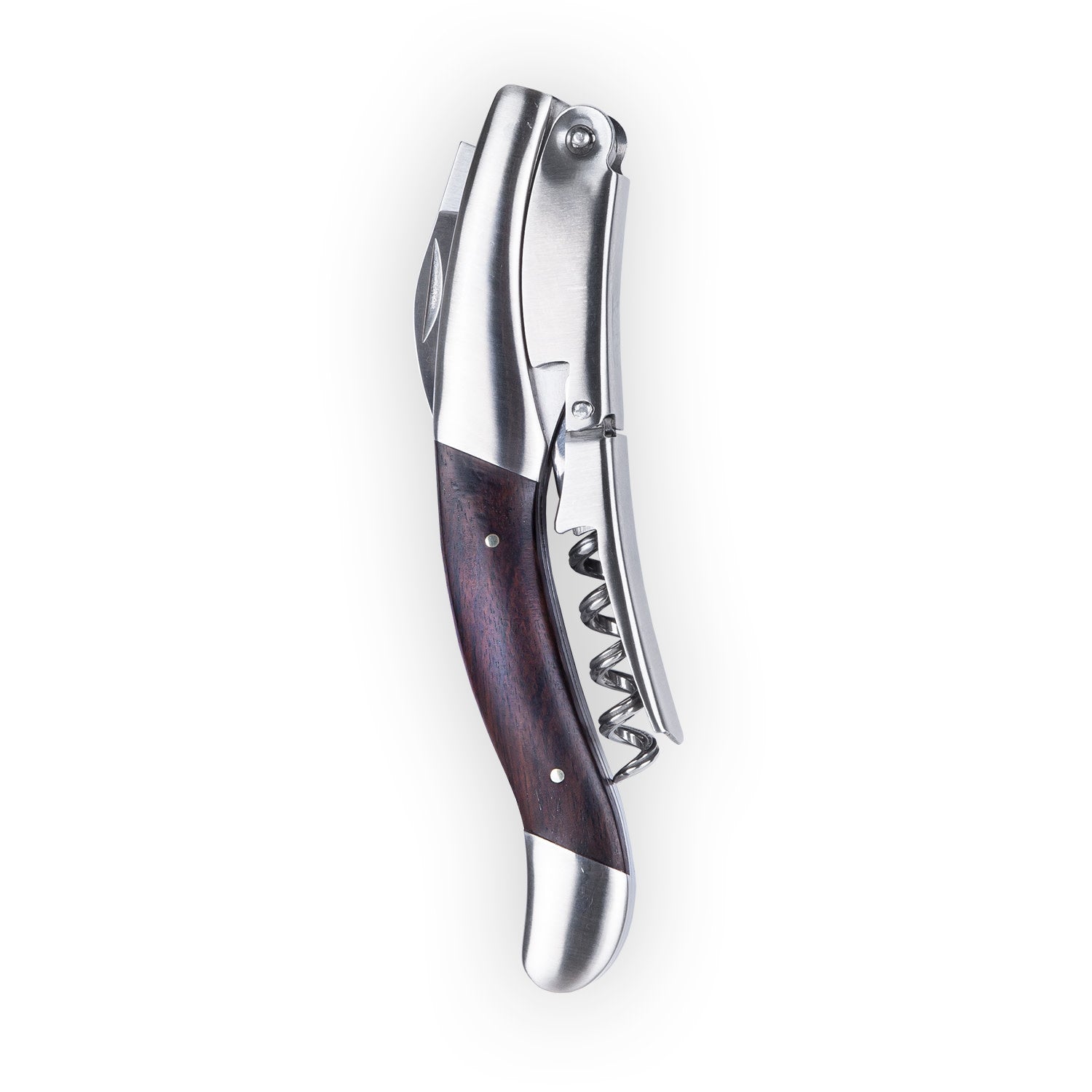 Premium Admiral Heavyweight Corkscrew with Ebony Wood Handle - Durable Wine Opener for Home Bars, Restaurants & Wine Tasting Events