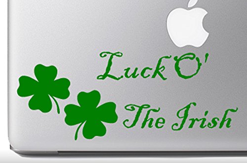 Shamrock Clover Leaf Vinyl Decal Sticker - 5 Inch Green Irish Pride Sticker for Cars, Laptops, Windows - Durable, Weatherproof, Easy to Apply - Perfect for St. Patrick's Day Decorations & Irish-Themed Gifts