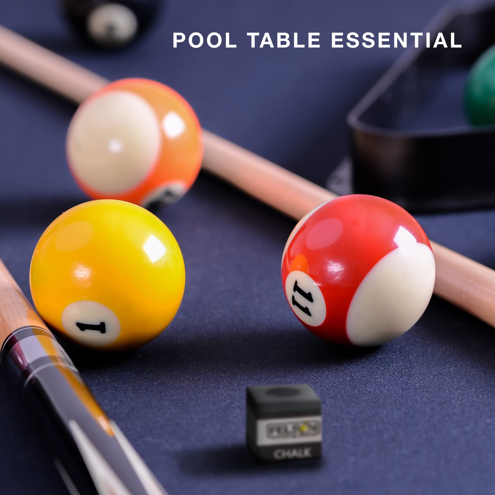 Felson Premium Pool Chalk Cubes - Professional Billiard Accessories for Pool Table Games | Cue Tip Chalk with Convenient Storage Box | Perfect for Home Bars, Game Rooms & Pool Halls