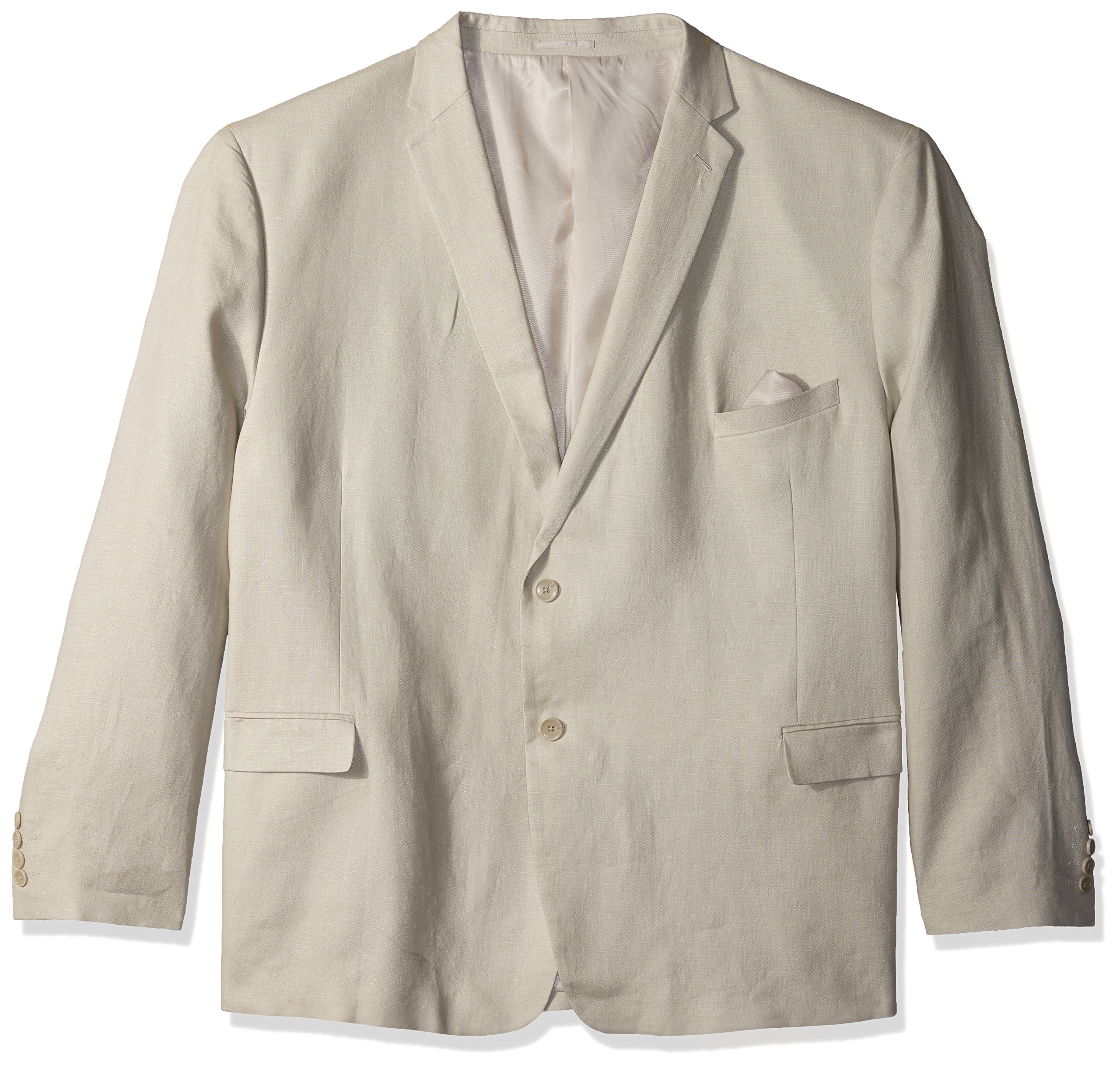 U.S. Polo Assn. Men's Big & Tall Linen Suit Jacket & Pants Set - Breathable Summer Wedding & Business Formal Attire