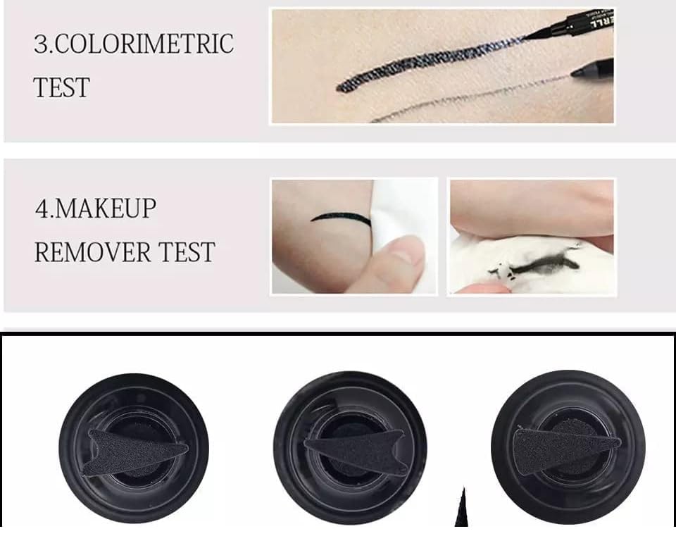 Glowhouse 2-in-1 Brown & Black Waterproof Gel Eyeliner Kit - Smudge Proof Long Lasting Eye Makeup Set with Brushes for Day & Night Looks