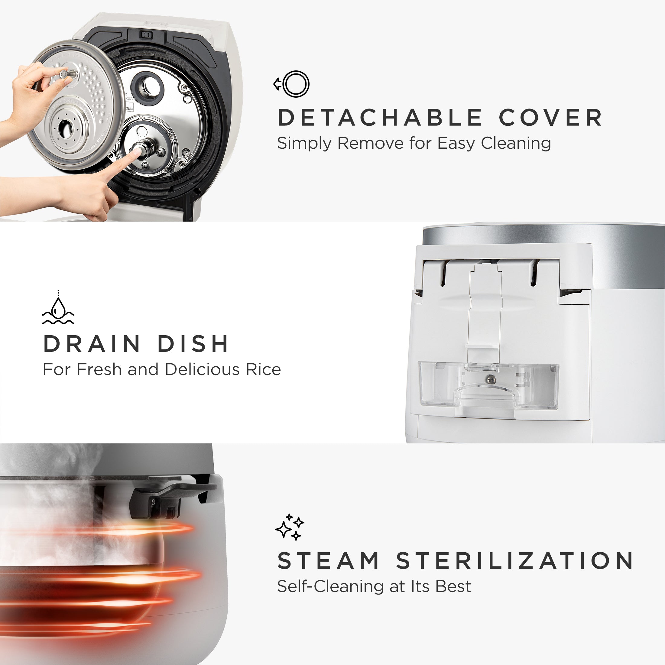 6 Cup IH Twin Pressure Rice Cooker (CRP-LHTR0609F) - Fast & Even Cooking for Perfect Rice, Steam & Slow Cook - Ideal for Small Families, Dorms & Meal Prep