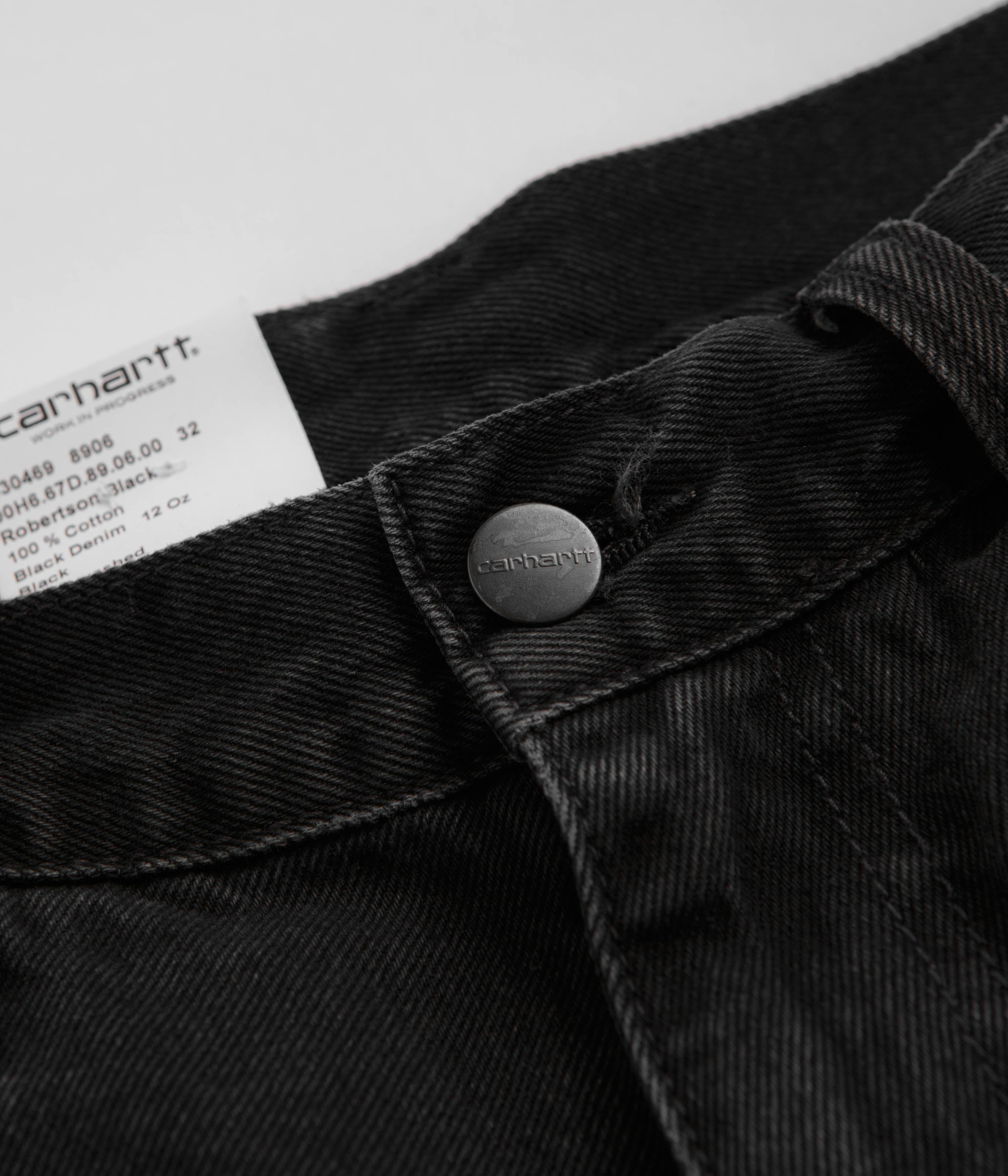 Carhartt Landon Shorts for Men - Black Stone Washed Cotton Work Shorts | Durable & Comfortable for Outdoor Work, Hiking & Casual Wear