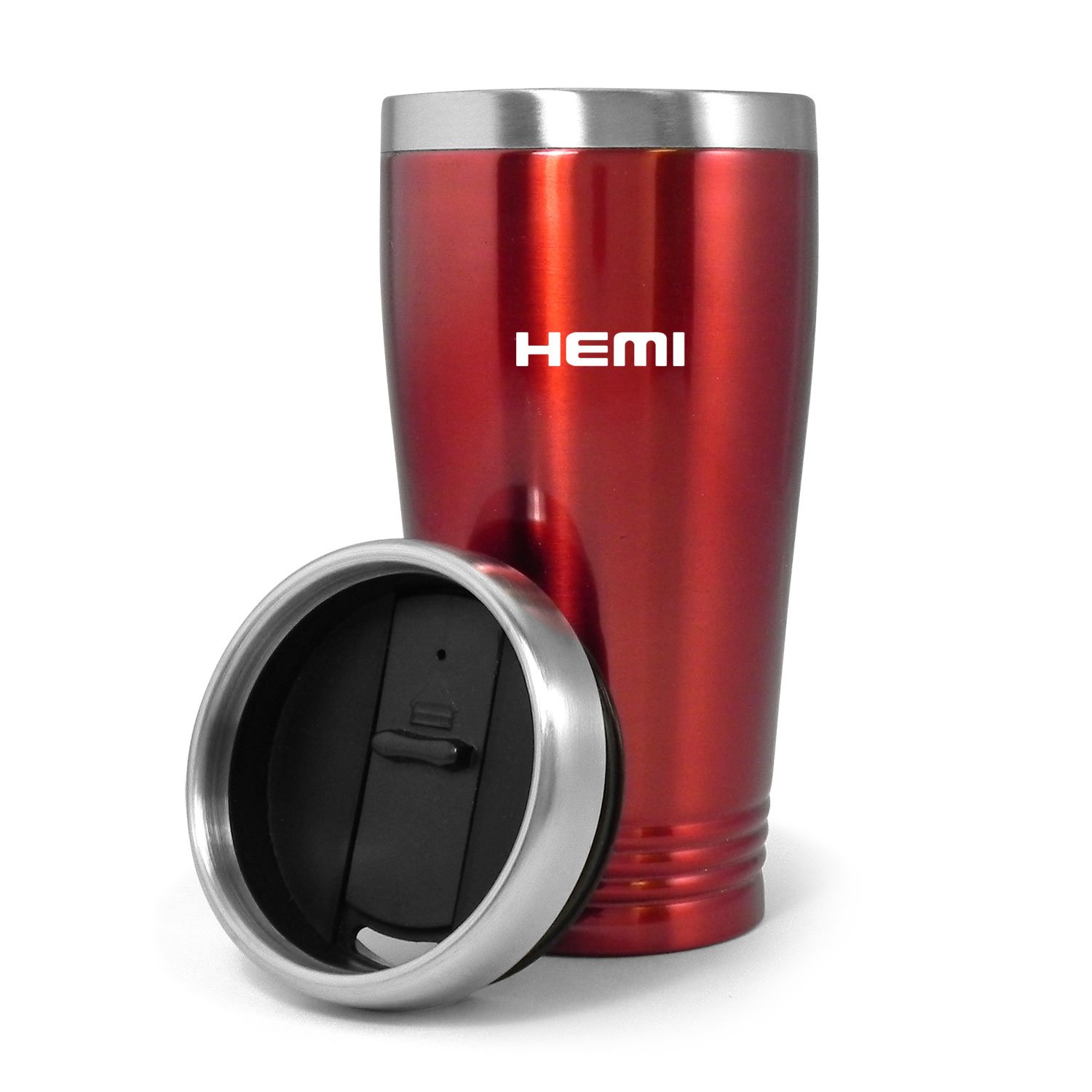 16 oz Insulated Red Travel Mug - Leak-Proof Coffee Cup with Lid for Hot & Cold Drinks - Perfect for Commuting, Camping, and Office Use